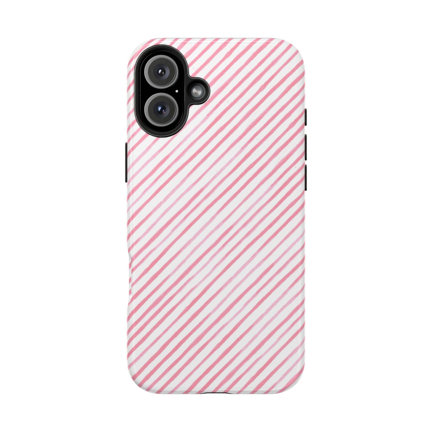 Bias Stripe White / Pink Phone Case