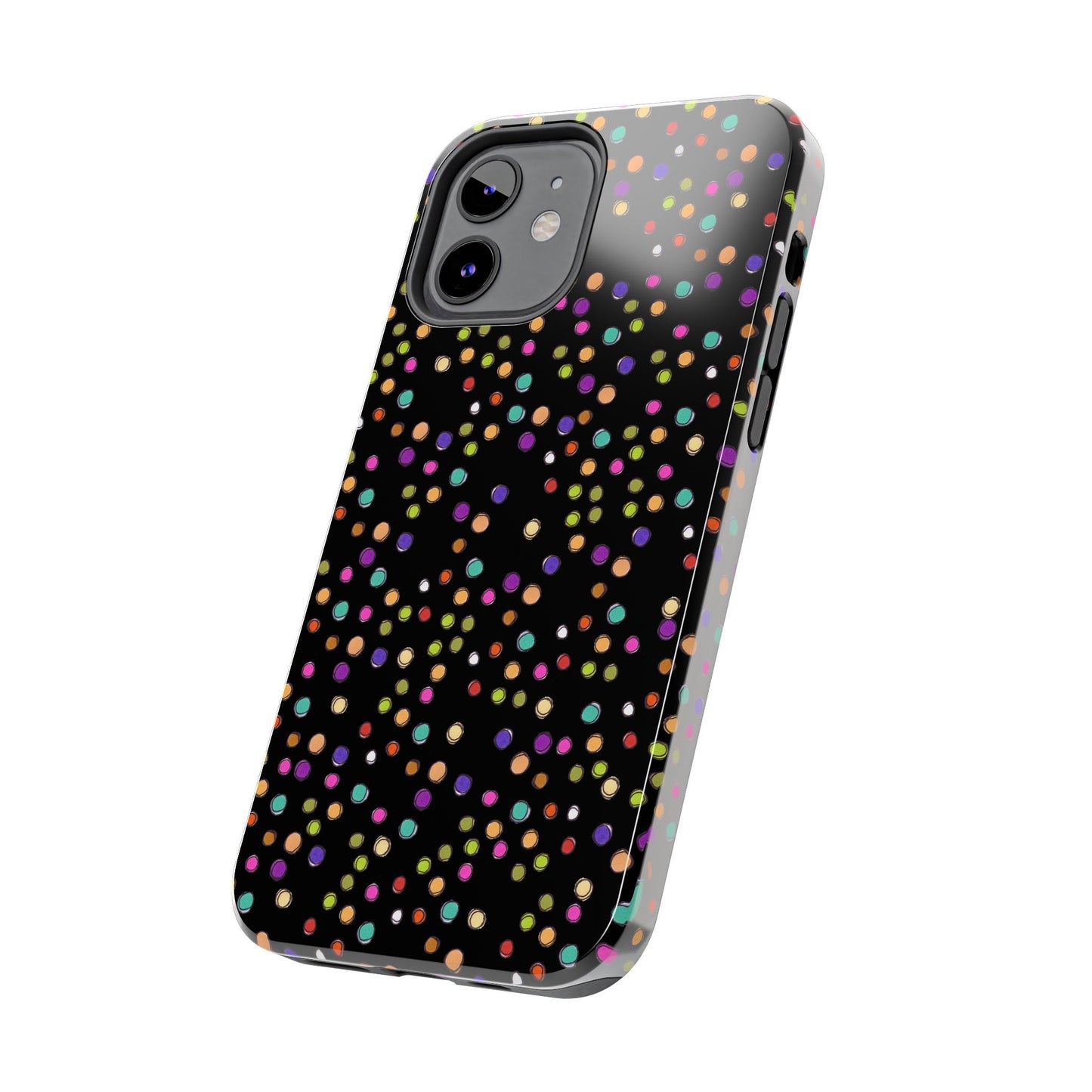 Dog Dots Black Phone Case