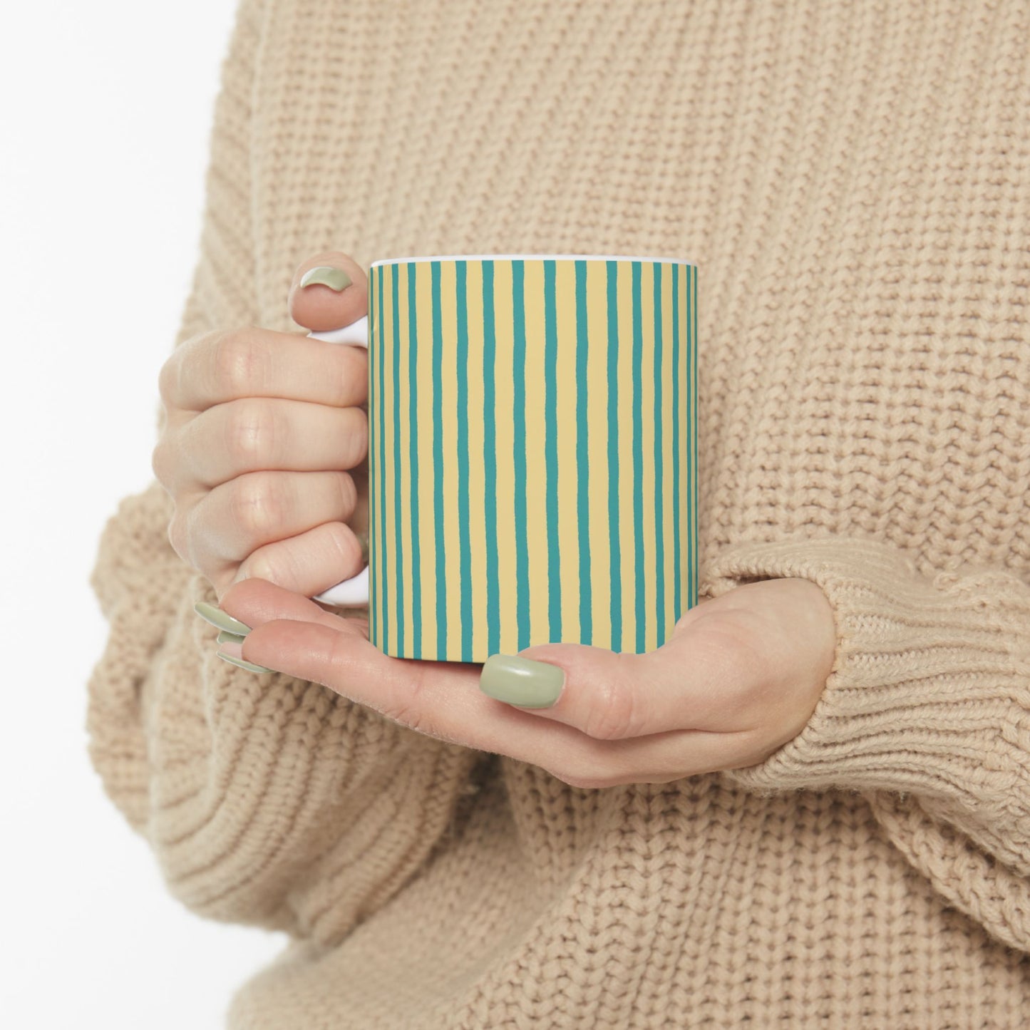 Stripe Yellow / Turquoise Cup