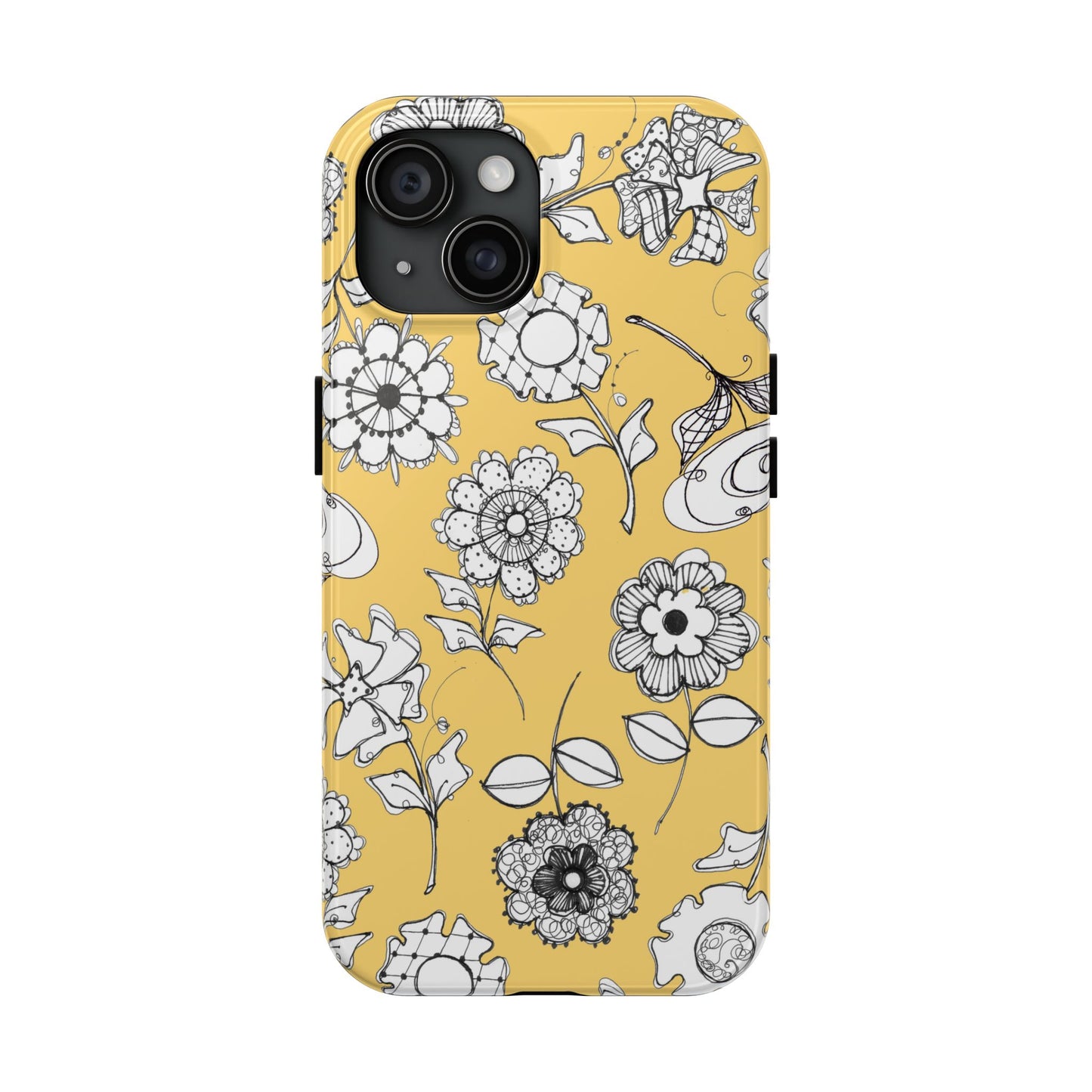 Paper Posies Yellow Phone Case