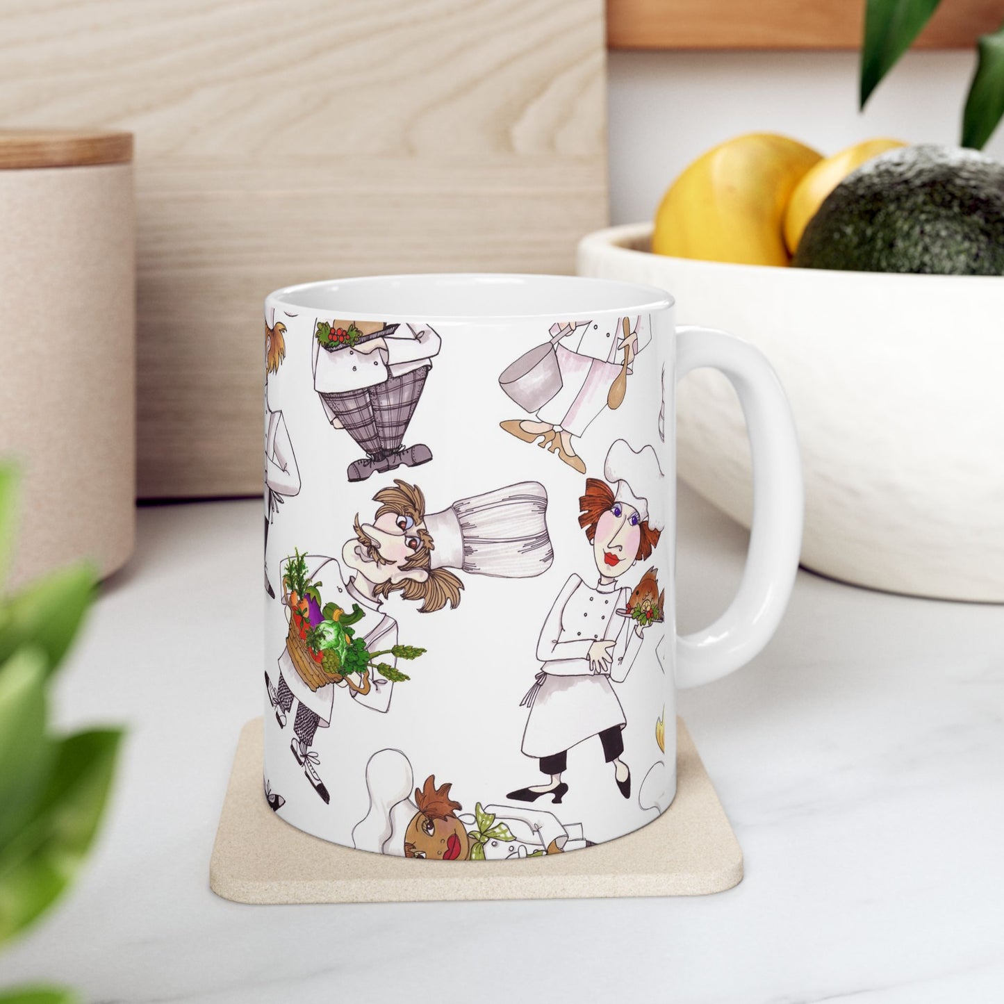 Tossed Chefs White Cup