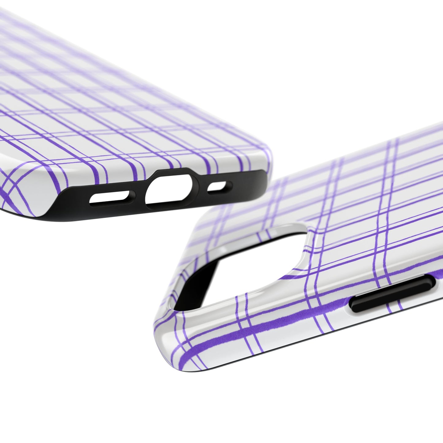 Kitchen Plaid White / Blue Phone Case