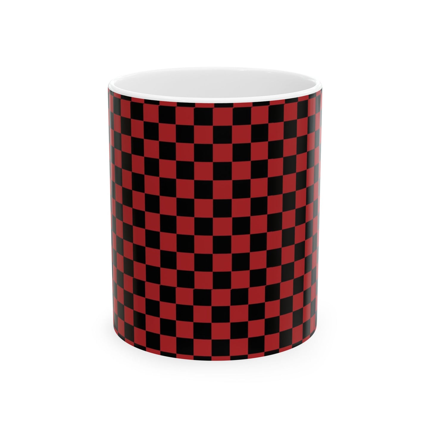 Checkerboard Red / Black Cup