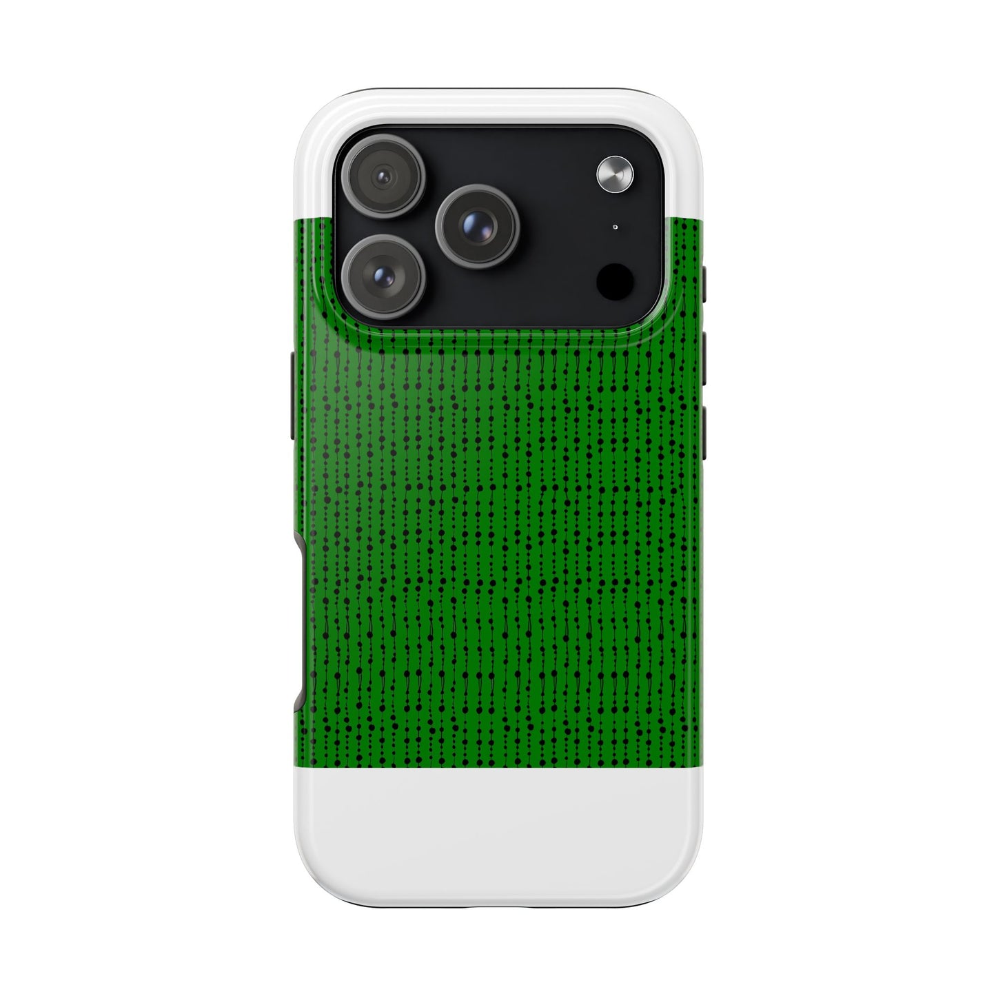 Beaded Curtain Green / Black Phone Case