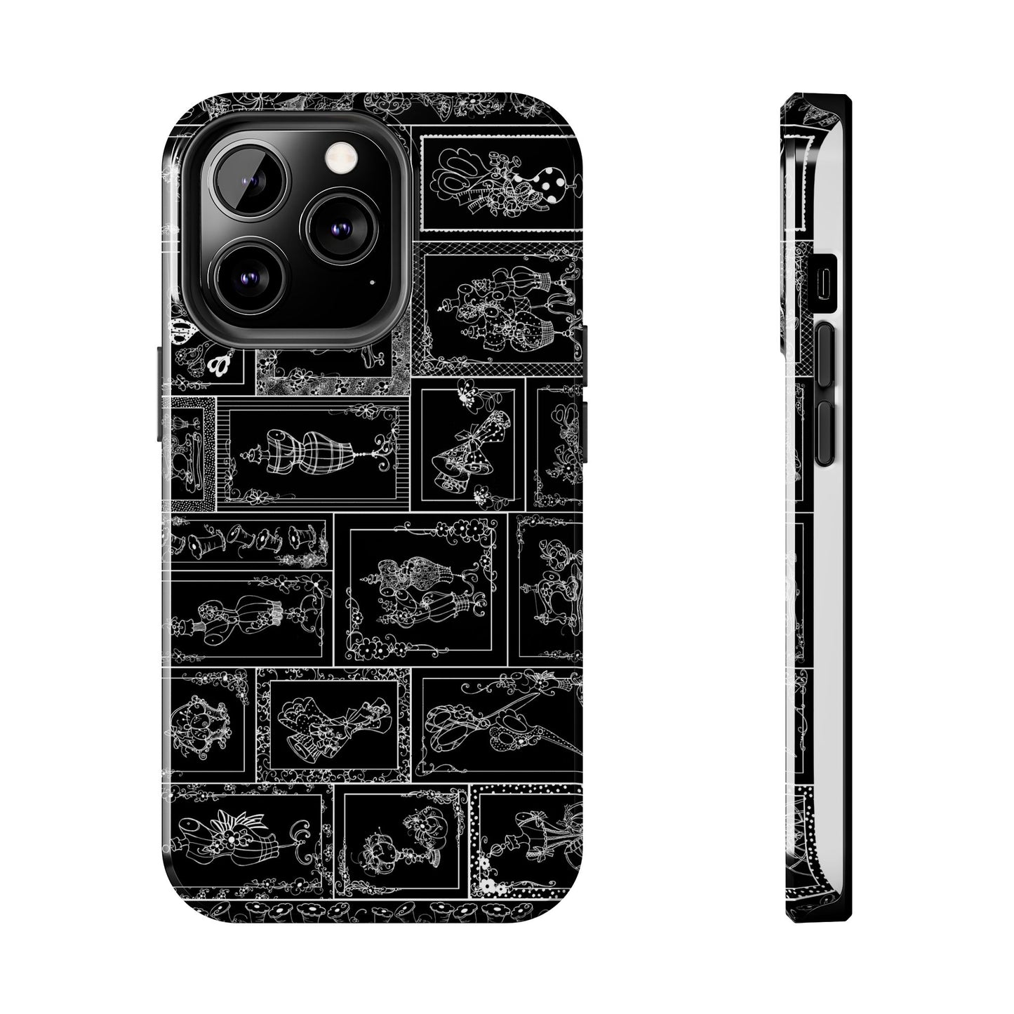 Sew Fancy Black Phone Case