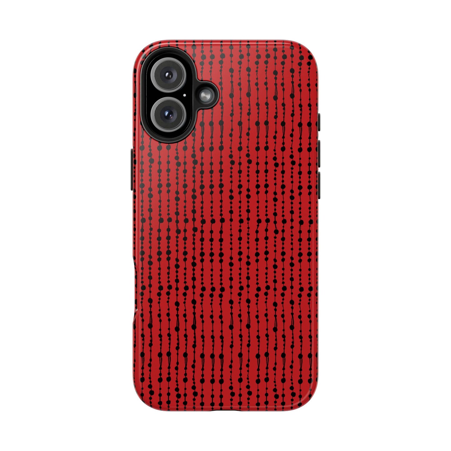 Beaded Curtain Red / Black Phone Case