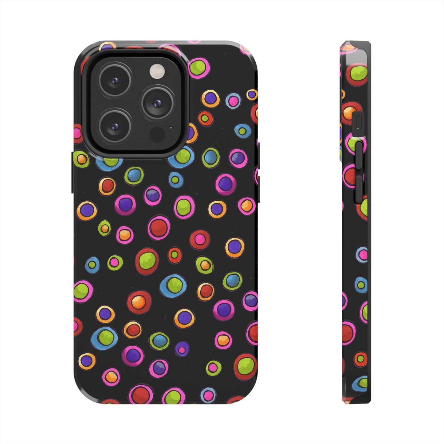 Dopey Dots Black Phone Case