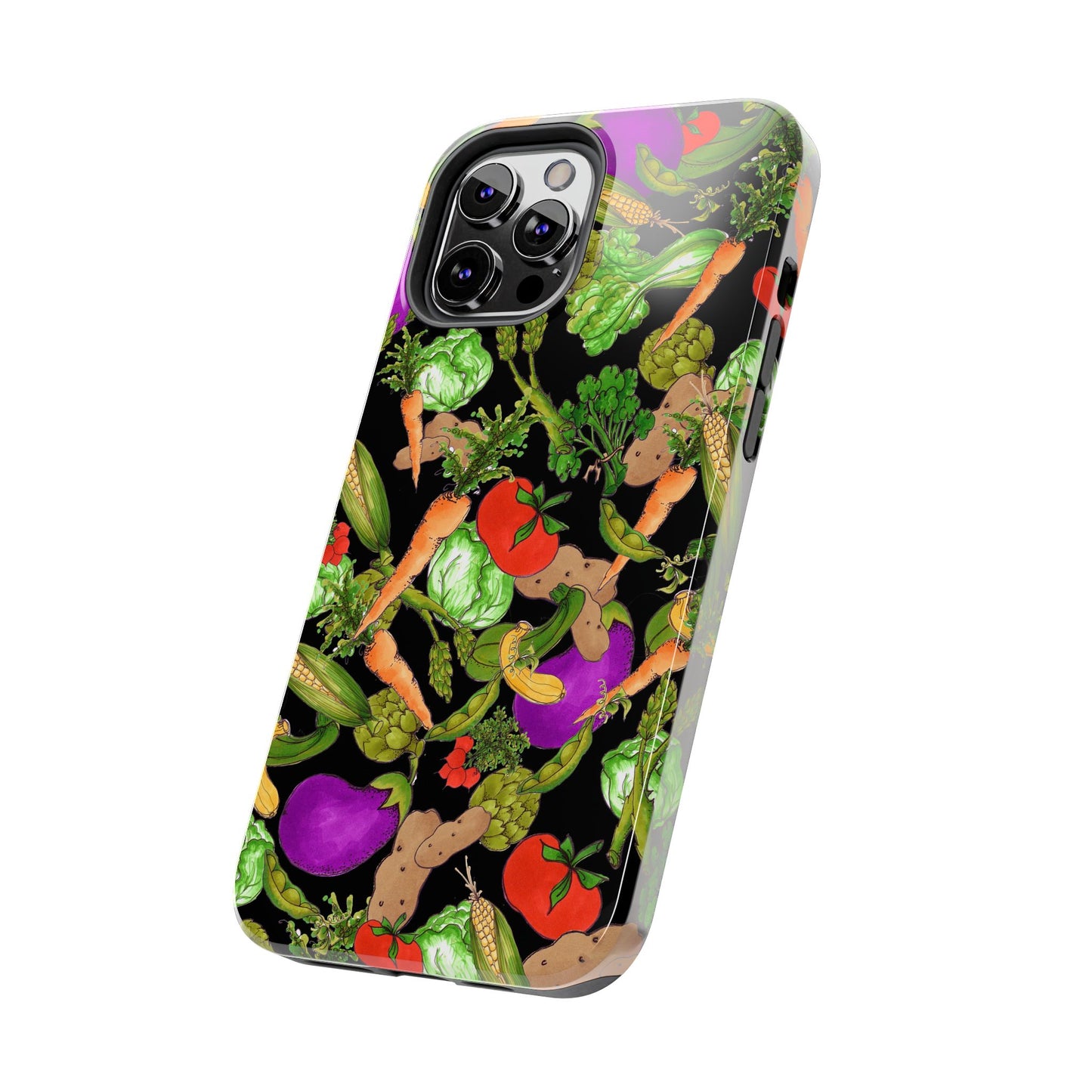 Veggie Jungle Black Phone Case