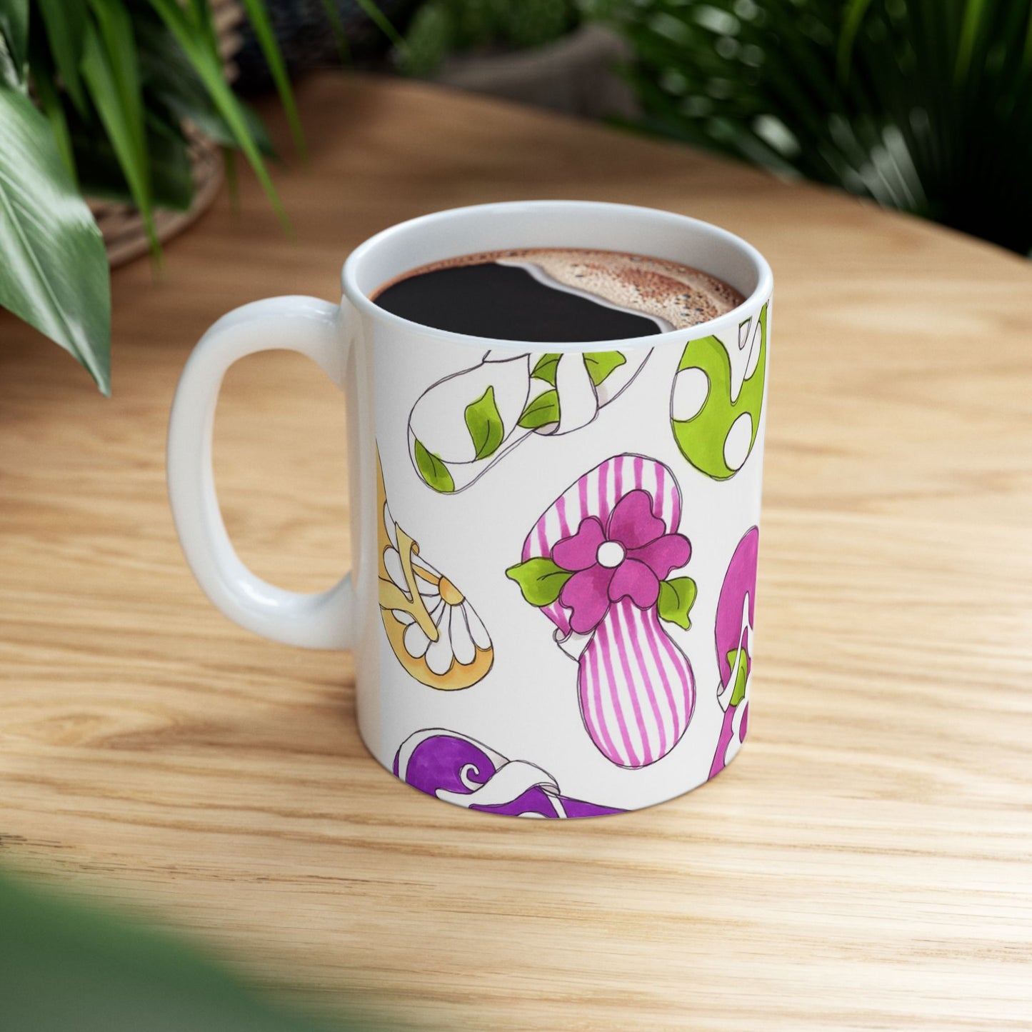 Flip Flops White Cup