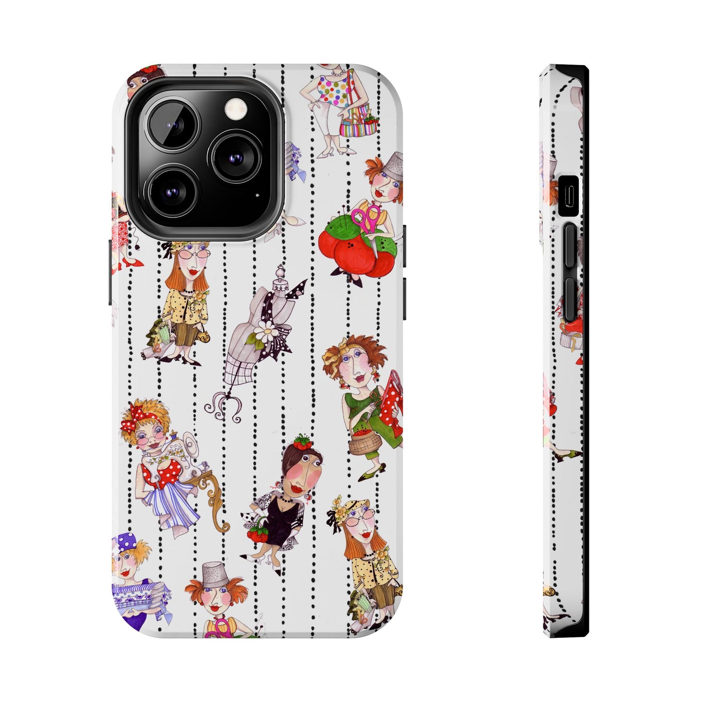 Sewphisticates White / Black Stripe Phone Case