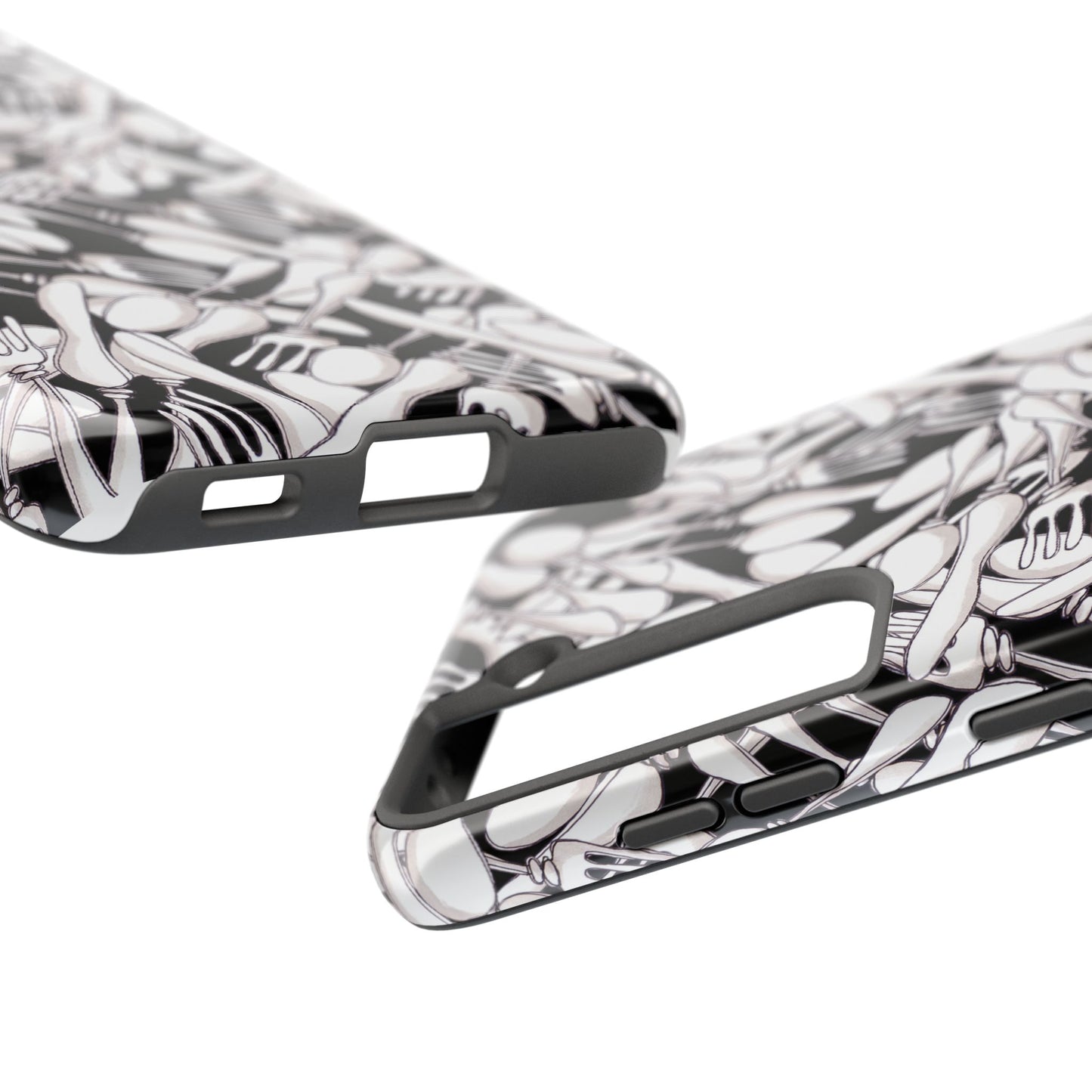 Silverware Wars Black Phone Case