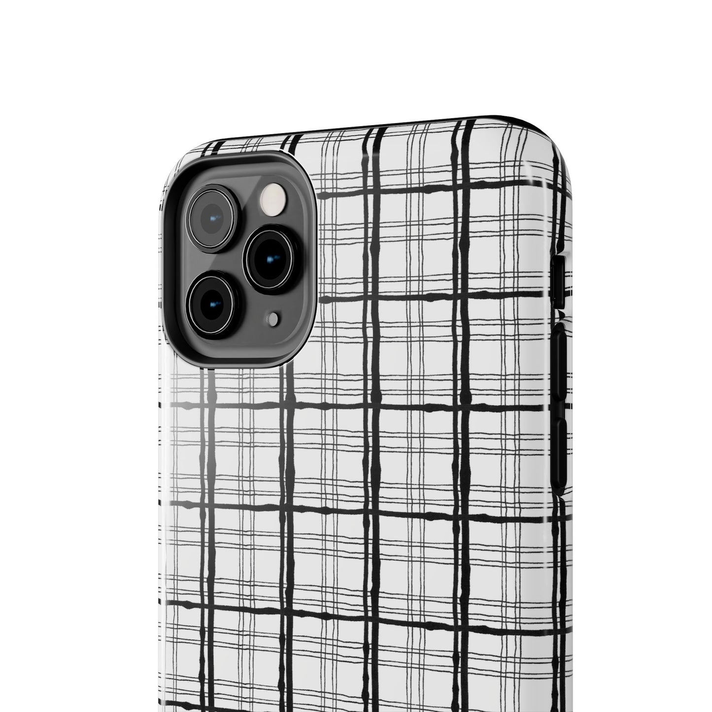 Sophistiplaid White / Black Phone Case