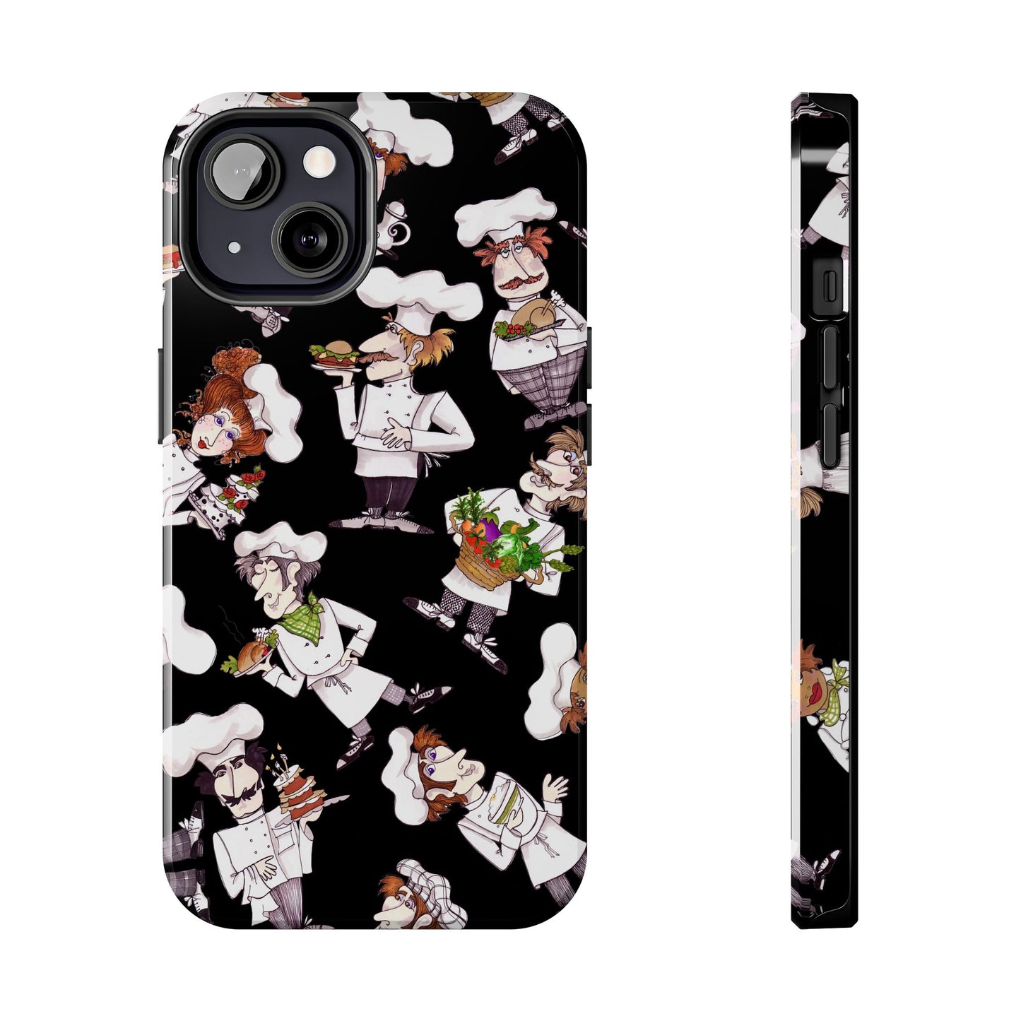 Tossed Chefs Black Phone Case