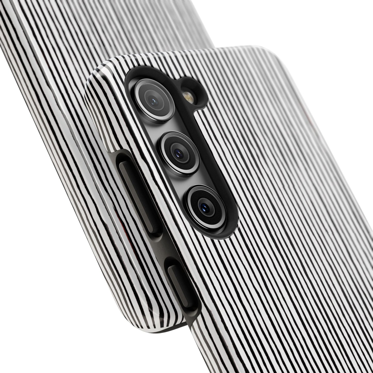 Quirky Pin Stripe White / Black Phone Case