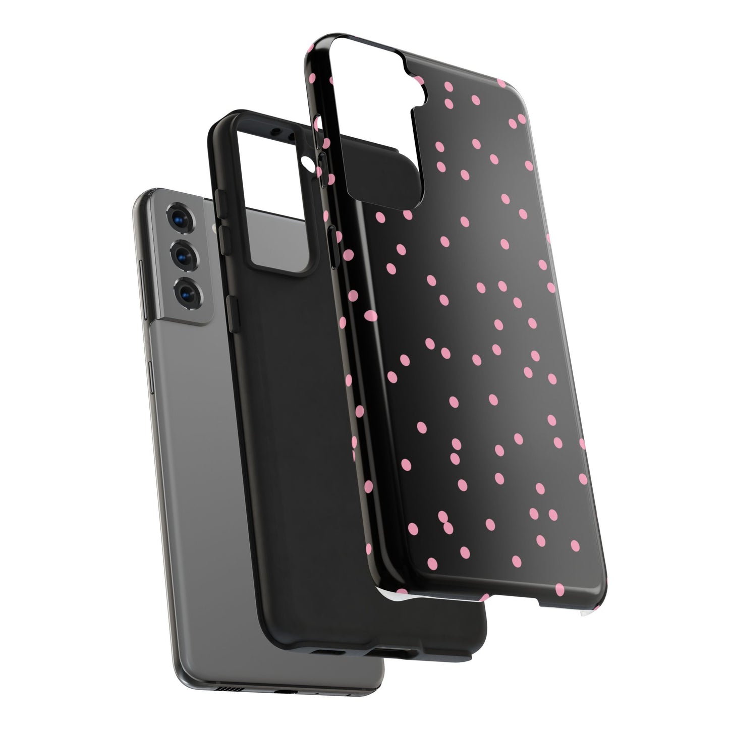 Space Dots Black / Pink Phone Case