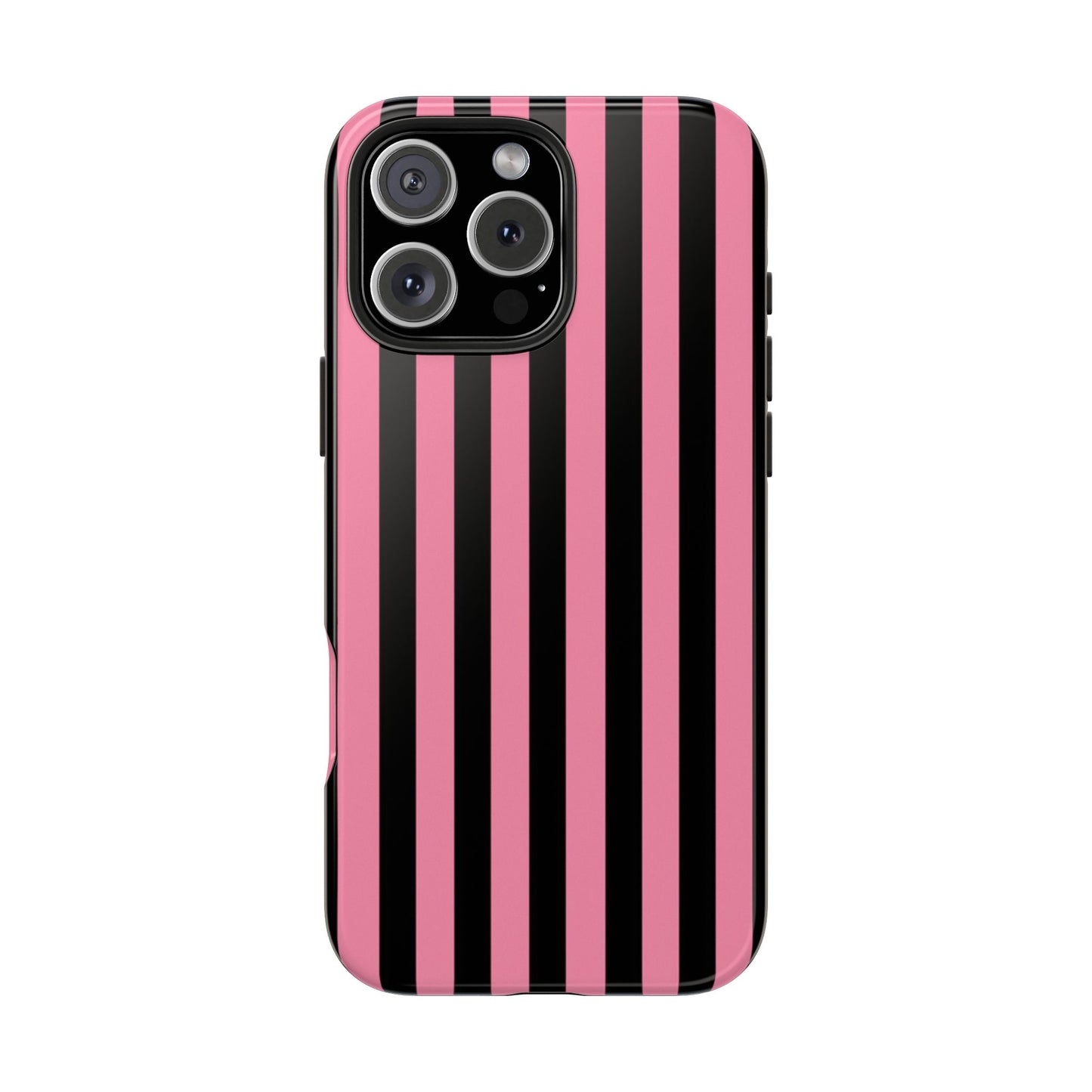 Vertical Stripe Pink / Black Phone Case