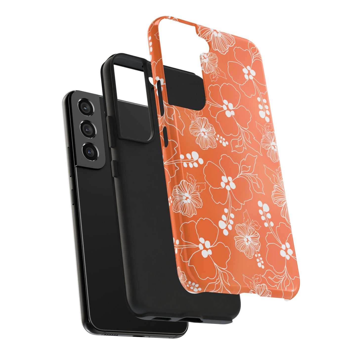 Lacey Hibiscus Coral Phone Case