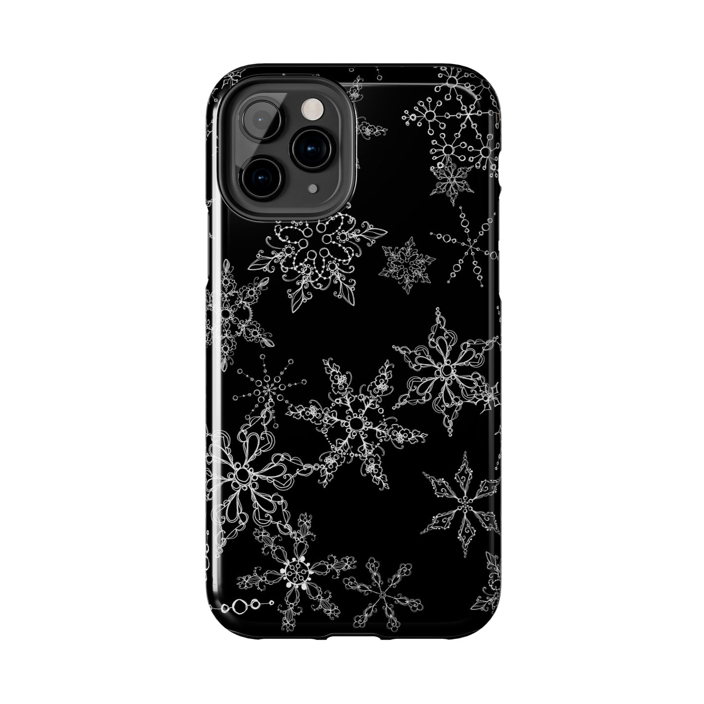 Random Flakes Black Phone Case