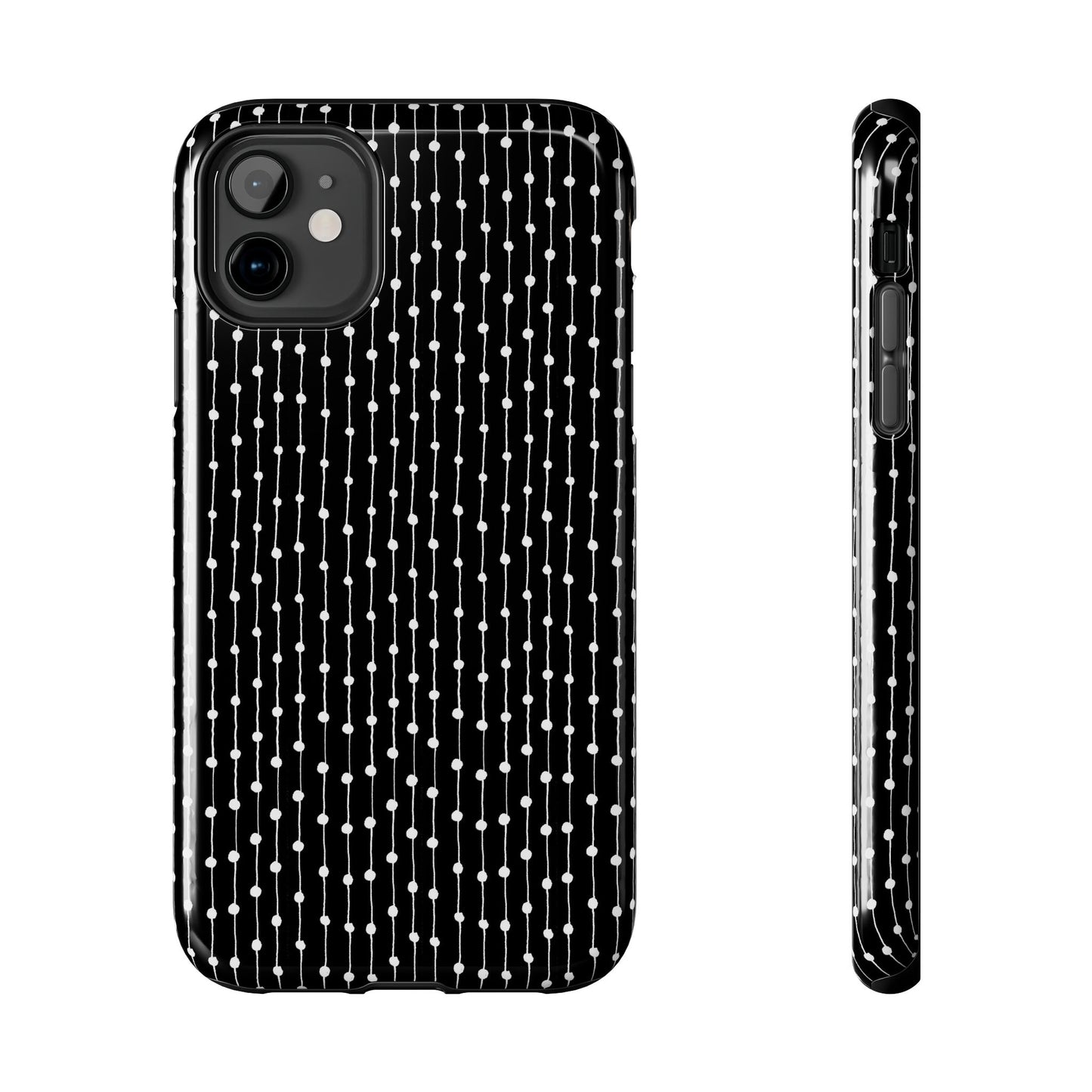 Pin Stripe Black / White Phone Case