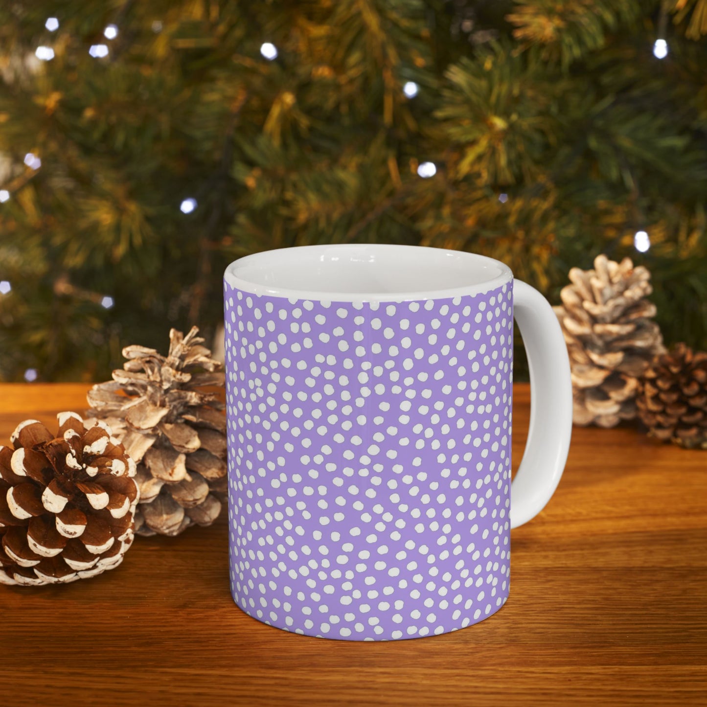 Bitty Dots Lilac / White Cup