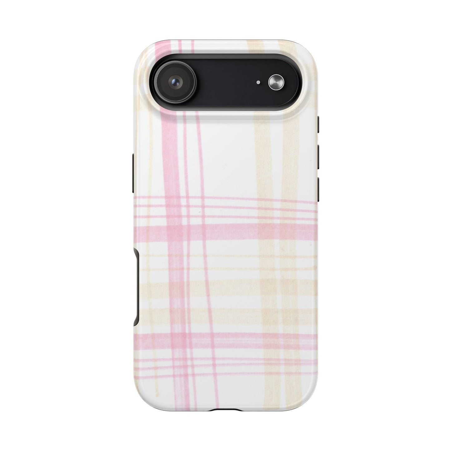 Flower Model Plaid Phone Case