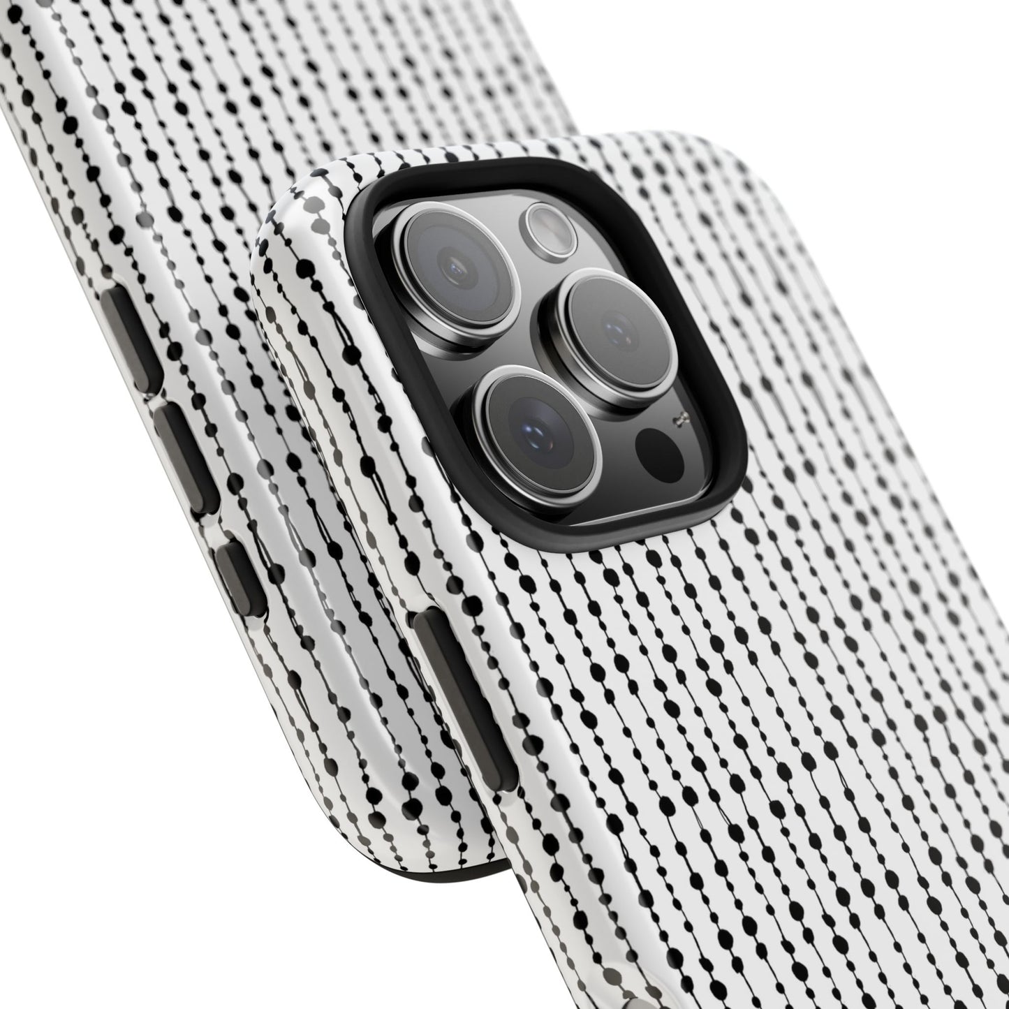 Beaded Curtain White / Black Phone Case