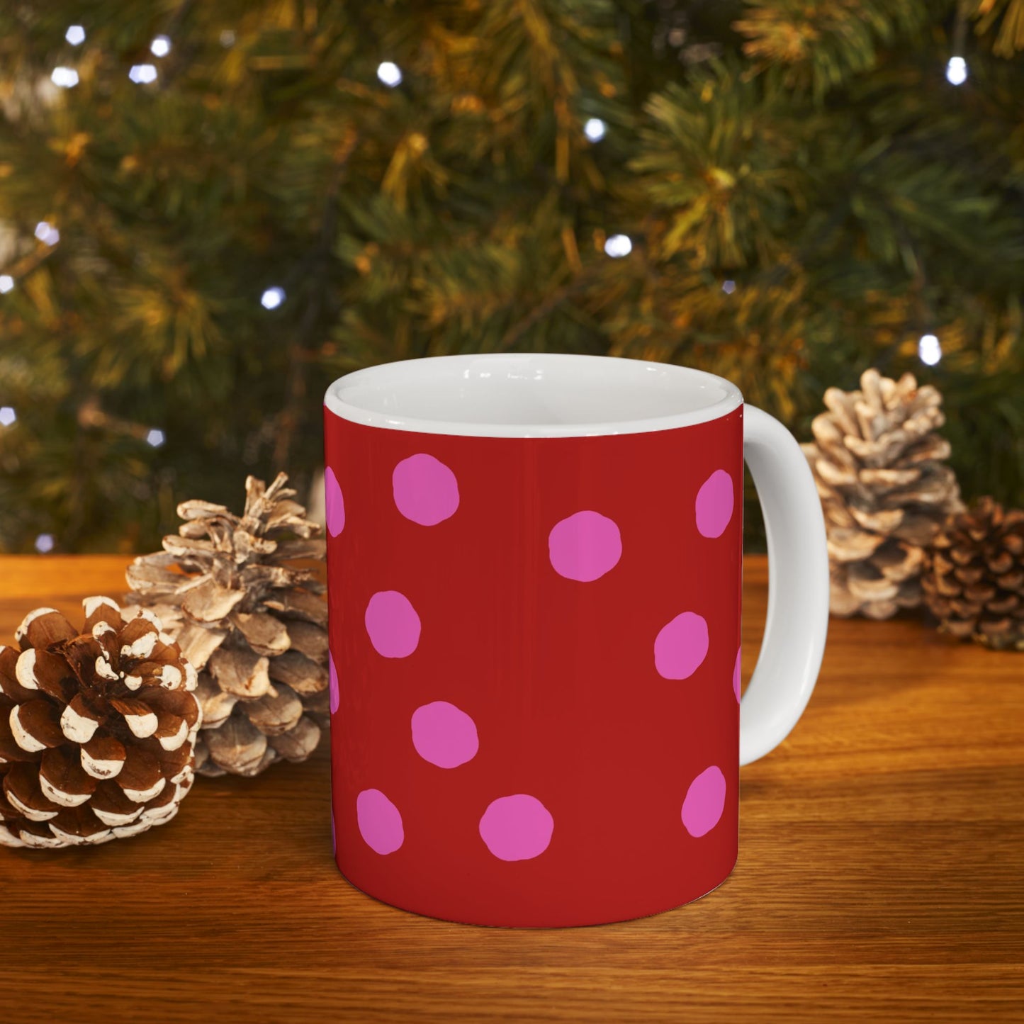 Jumbo Dots Red / Pink Cup
