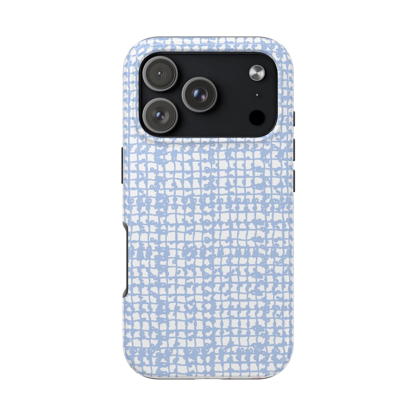 Baby Yarn Check Blue Phone Case