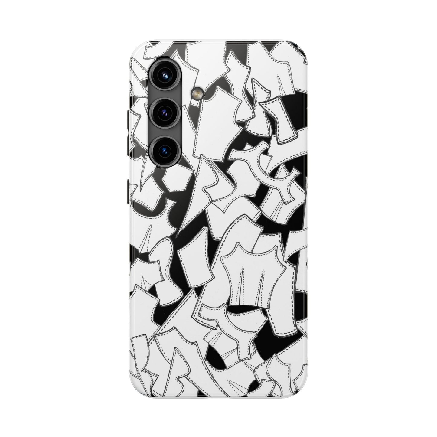 Pattern Pieces Black Phone Case