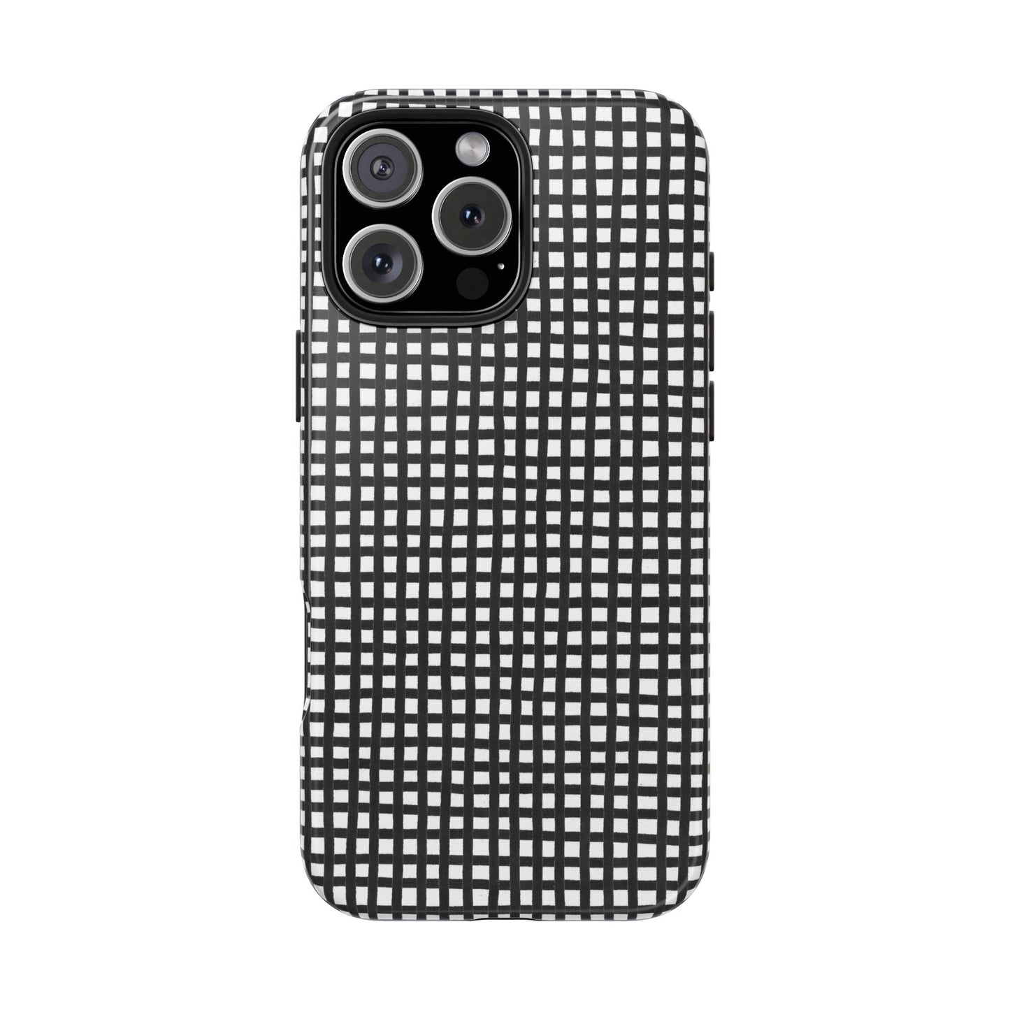 Chipper Check Black / White Phone Case
