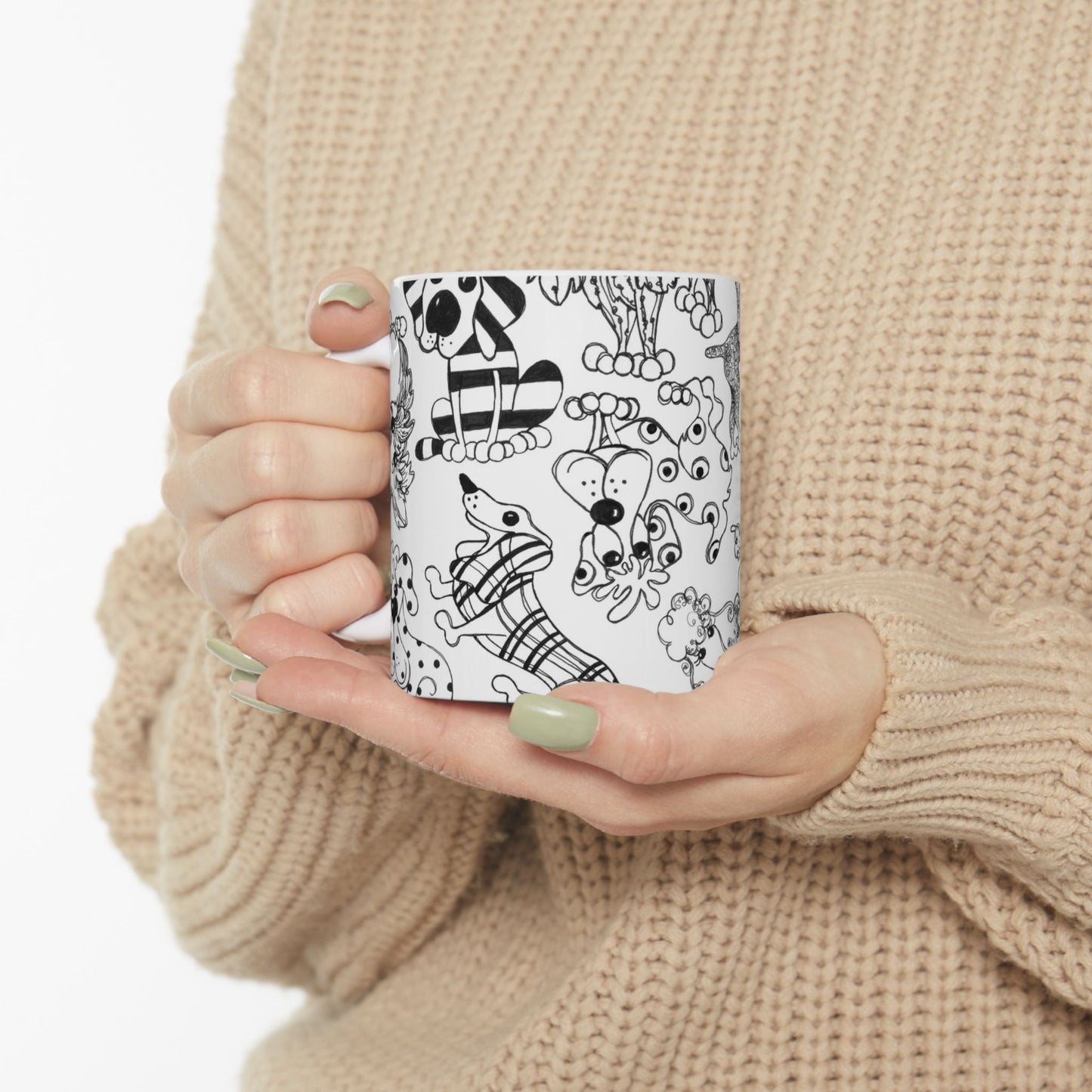 Doodle Dogs White Cup