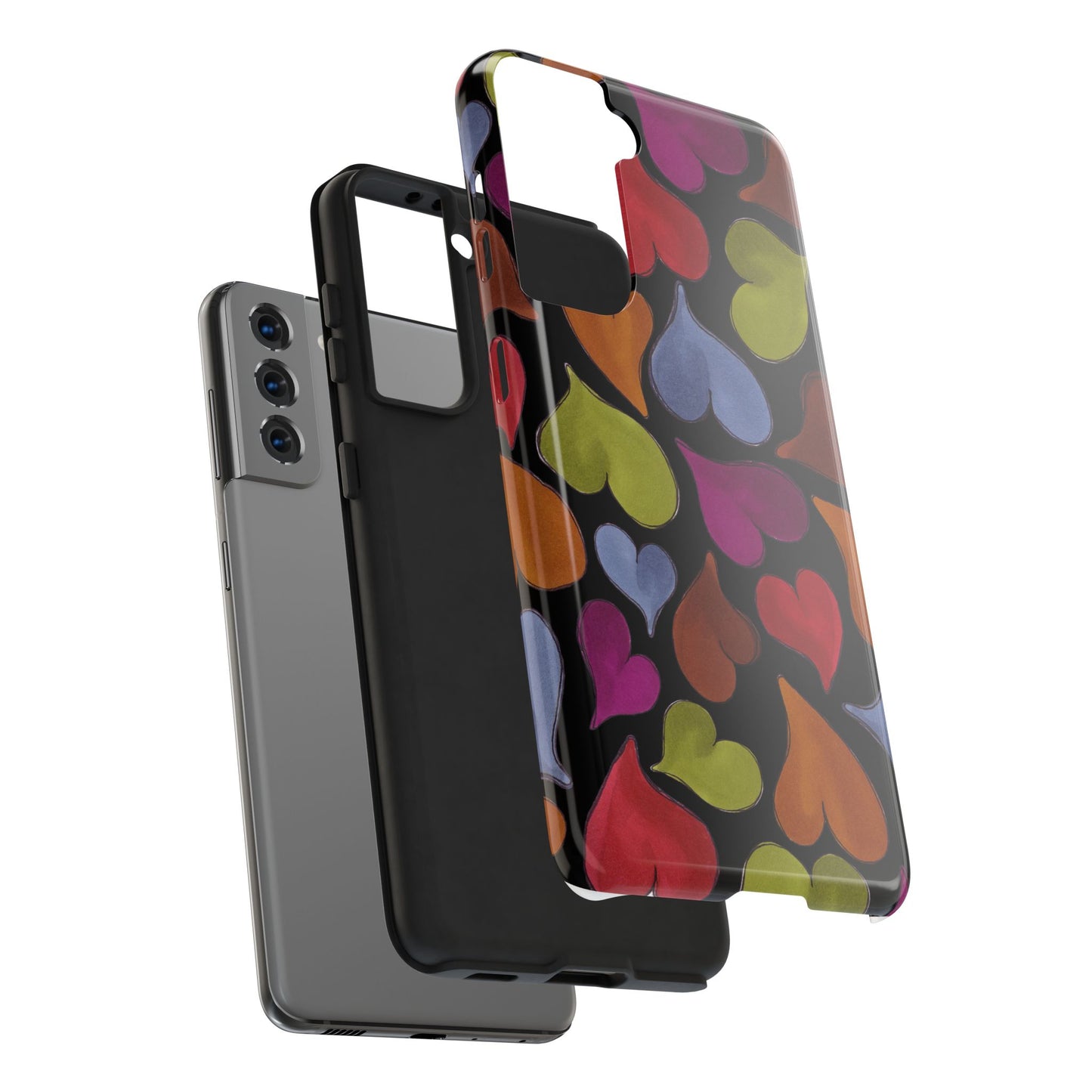 Big Hearted Black Phone Case