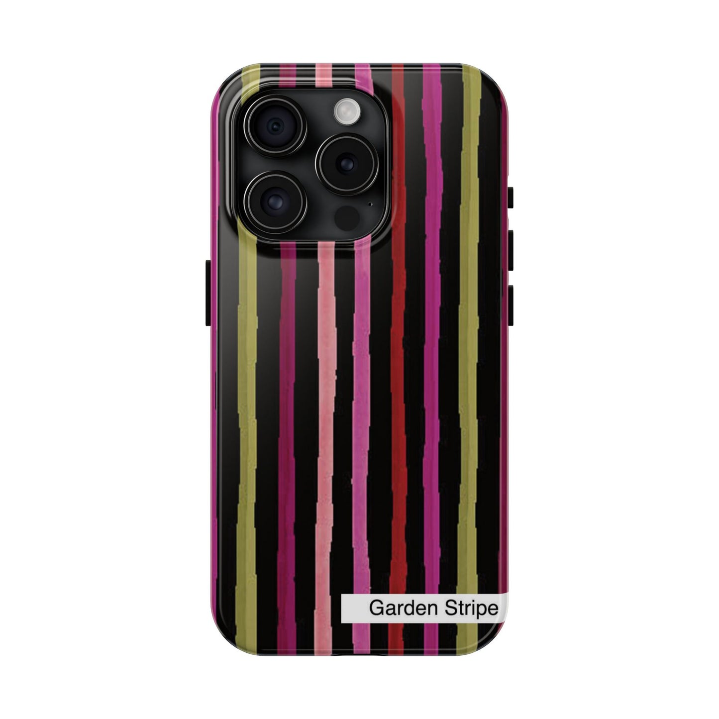 Garden Stripe Black Phone Case