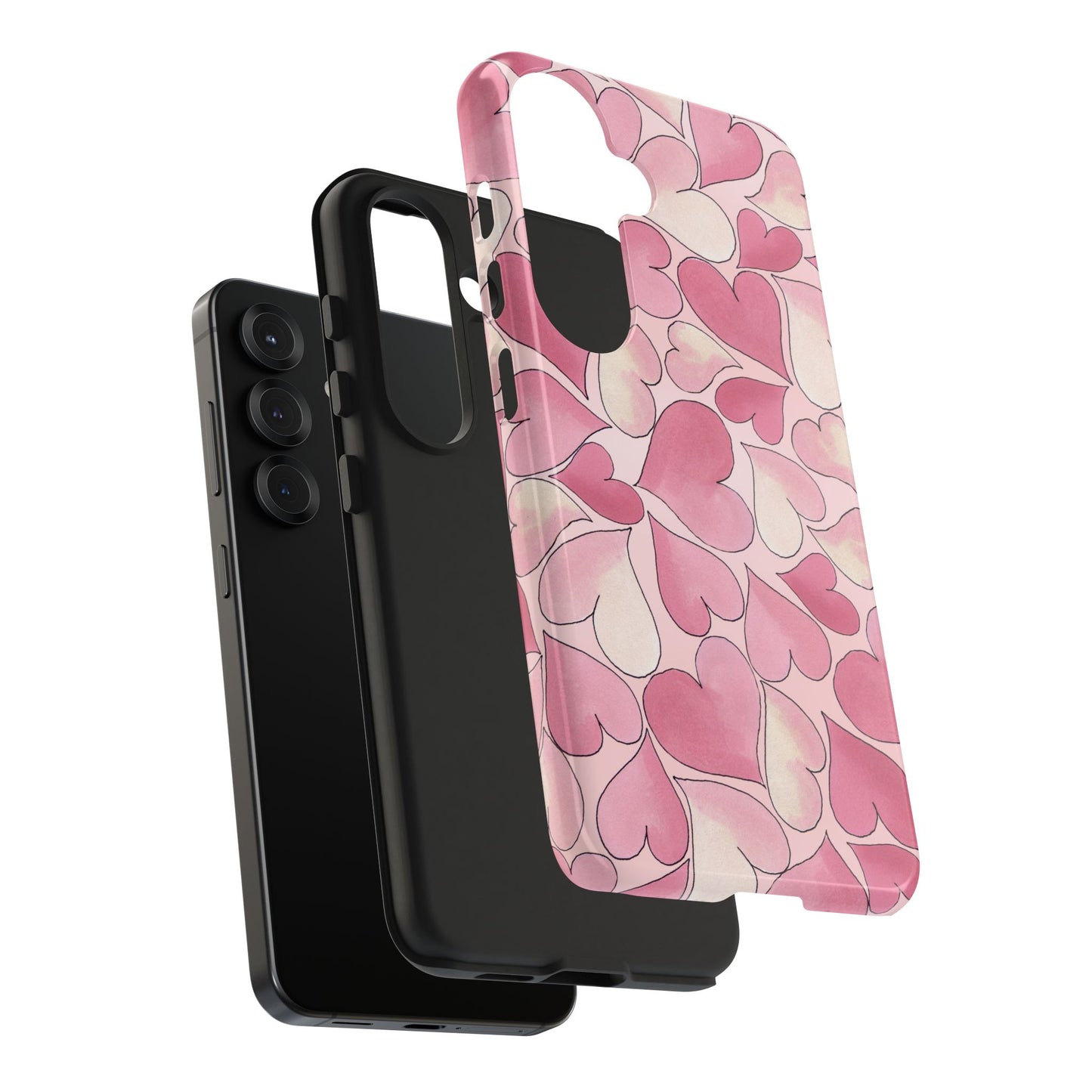Hearts Pink Sky Phone Case