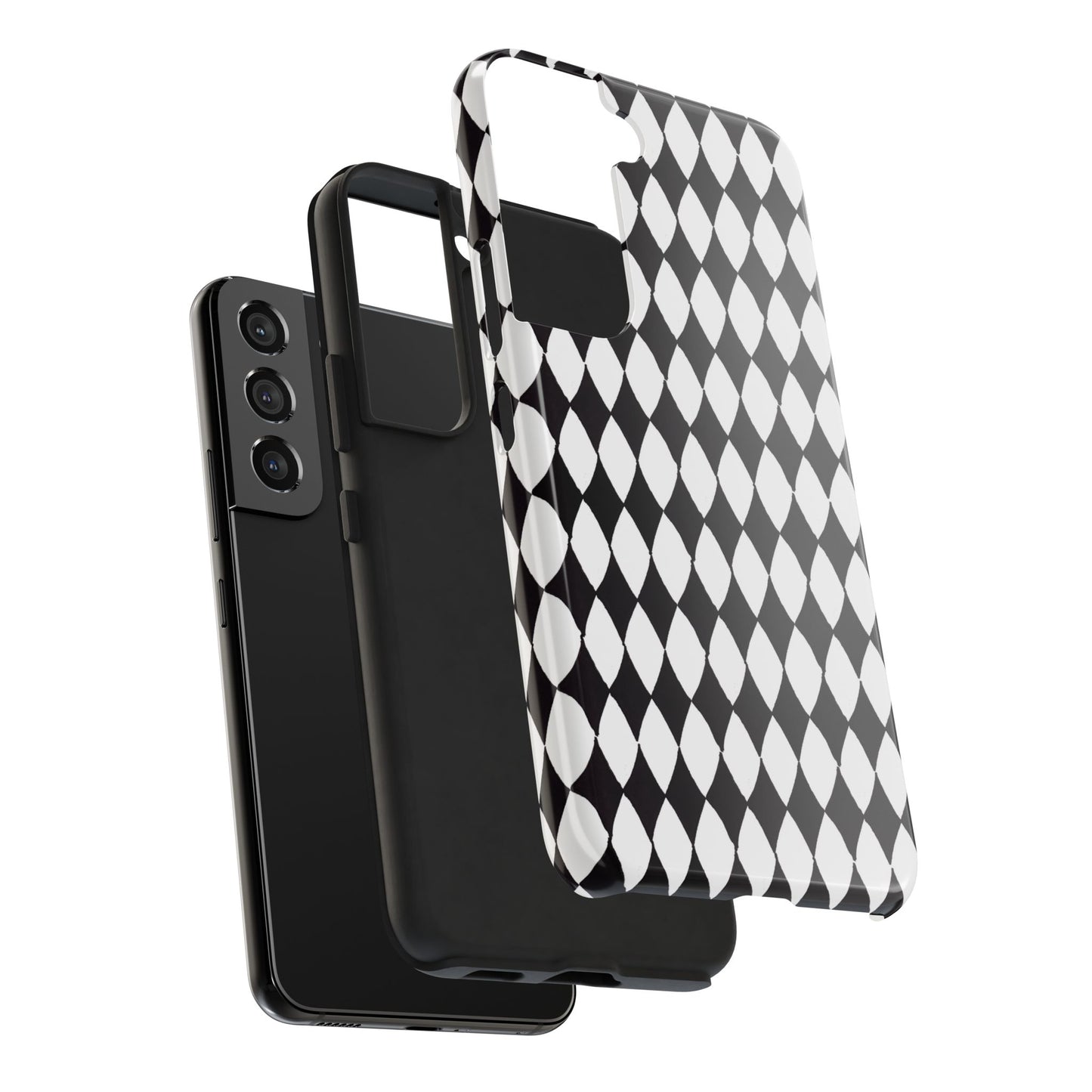 Diamond White / Black Phone Case