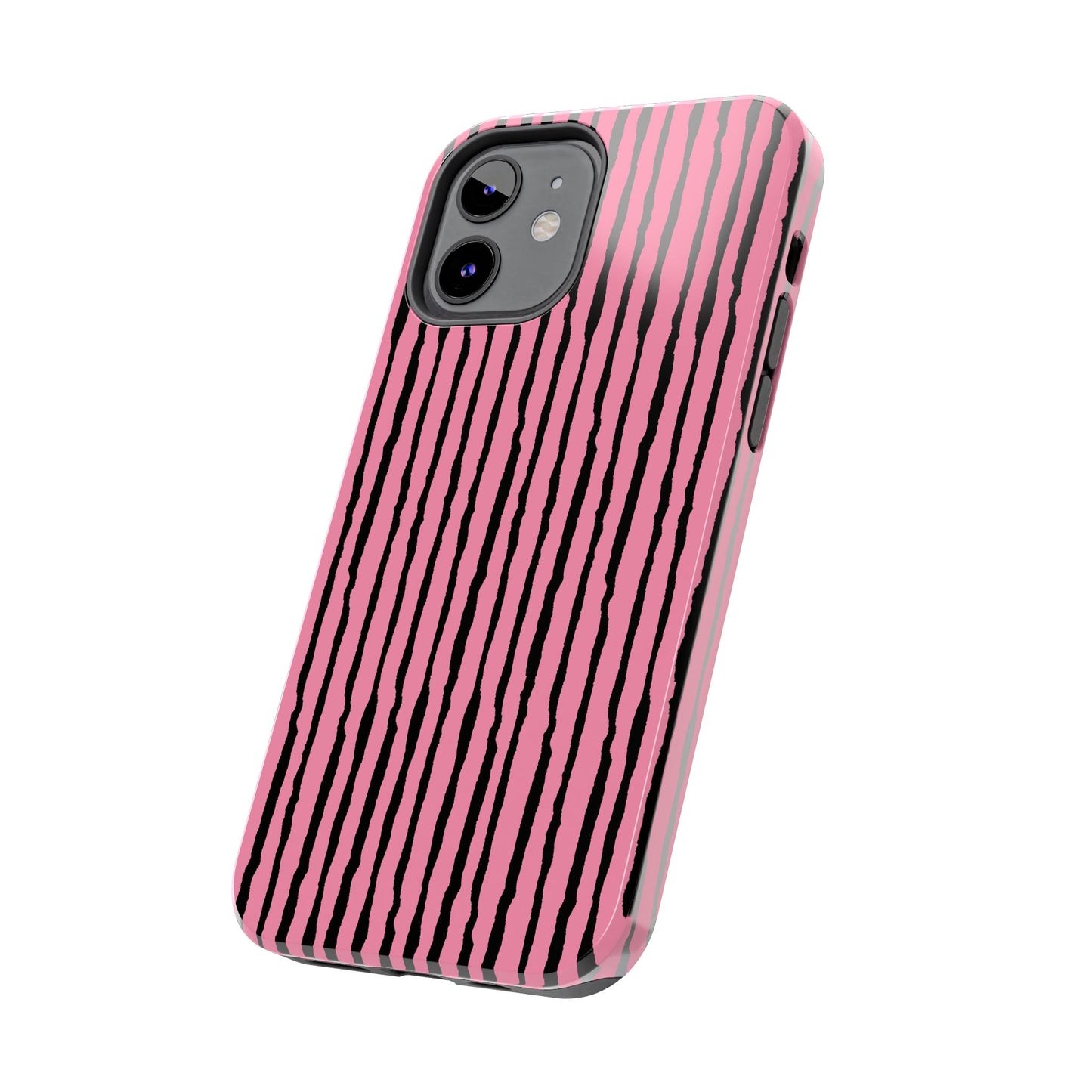 Sorta Stripe Pink / Black Phone Case