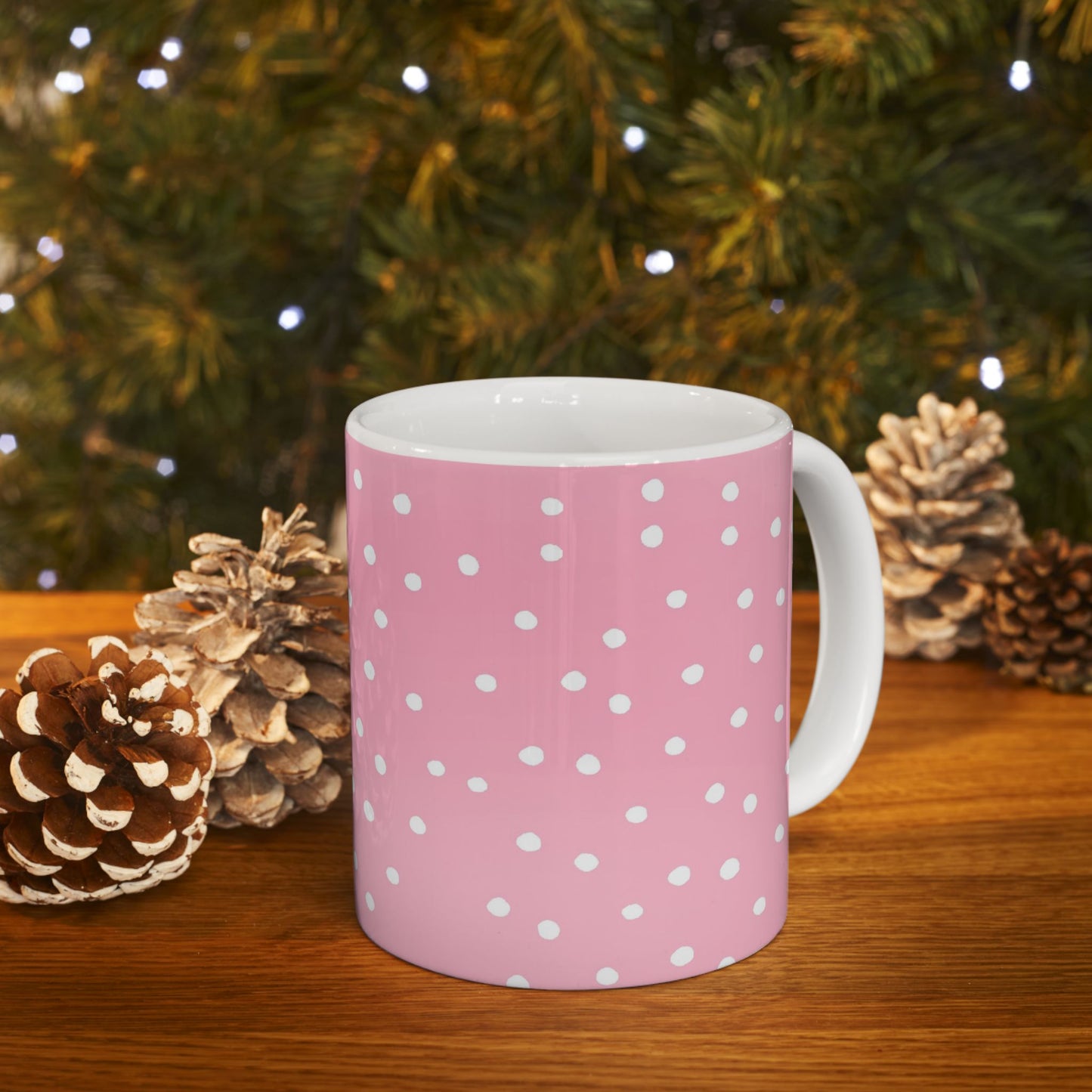 Dinky Dots Pink / White Cup