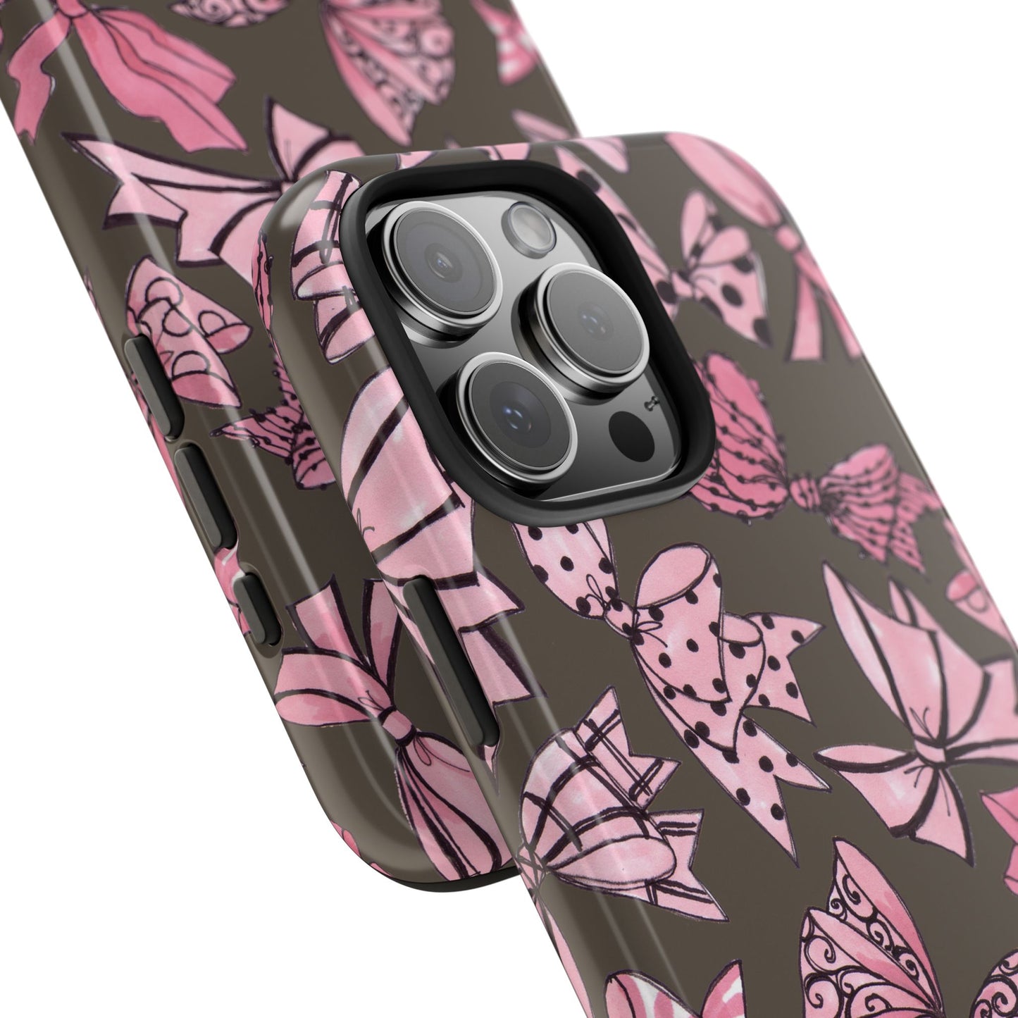 Blushing Bows Mocha Phone Case