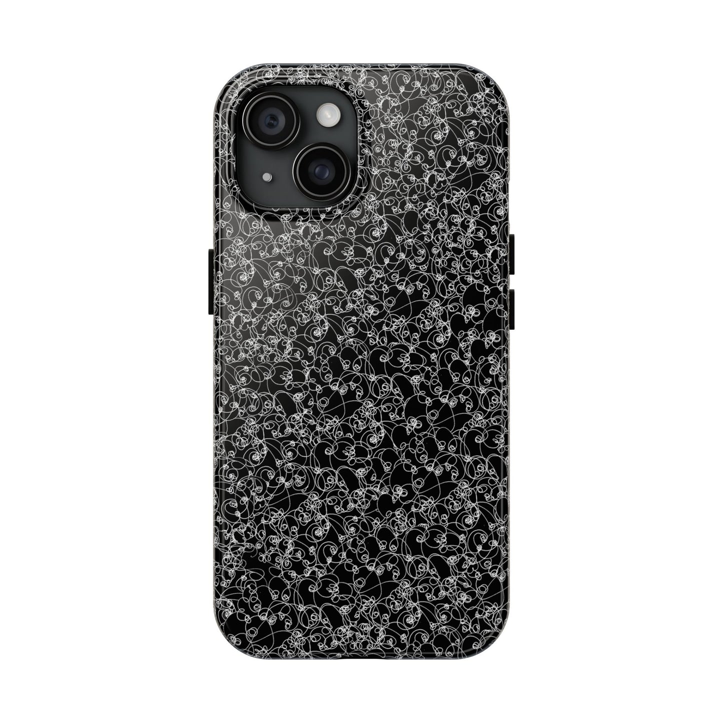 Scribble Black / White Phone Case