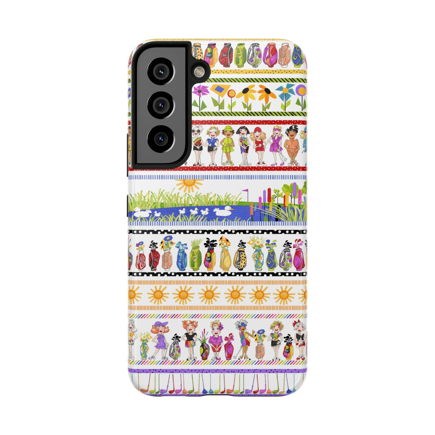 Golf Borders White Phone Case