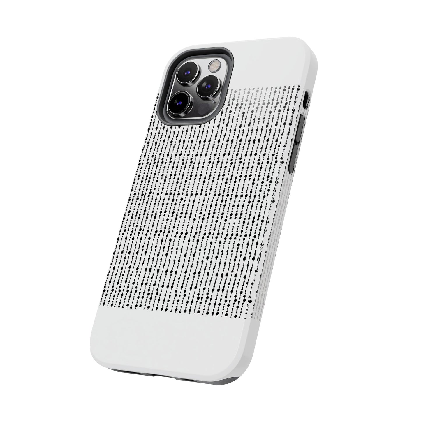 Beaded Curtain White / Black Phone Case