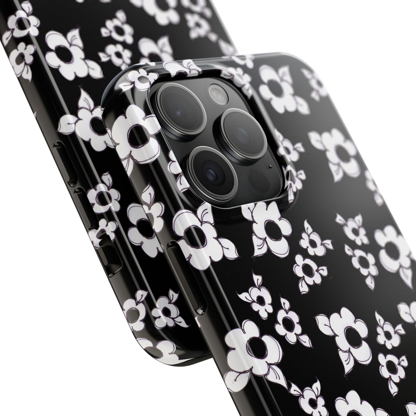 Daisy Cluster Black / White Phone Case