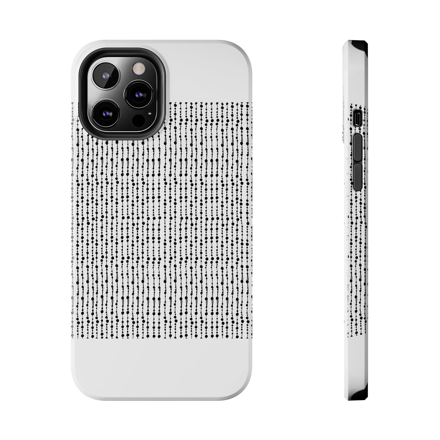 Beaded Curtain White / Black Phone Case