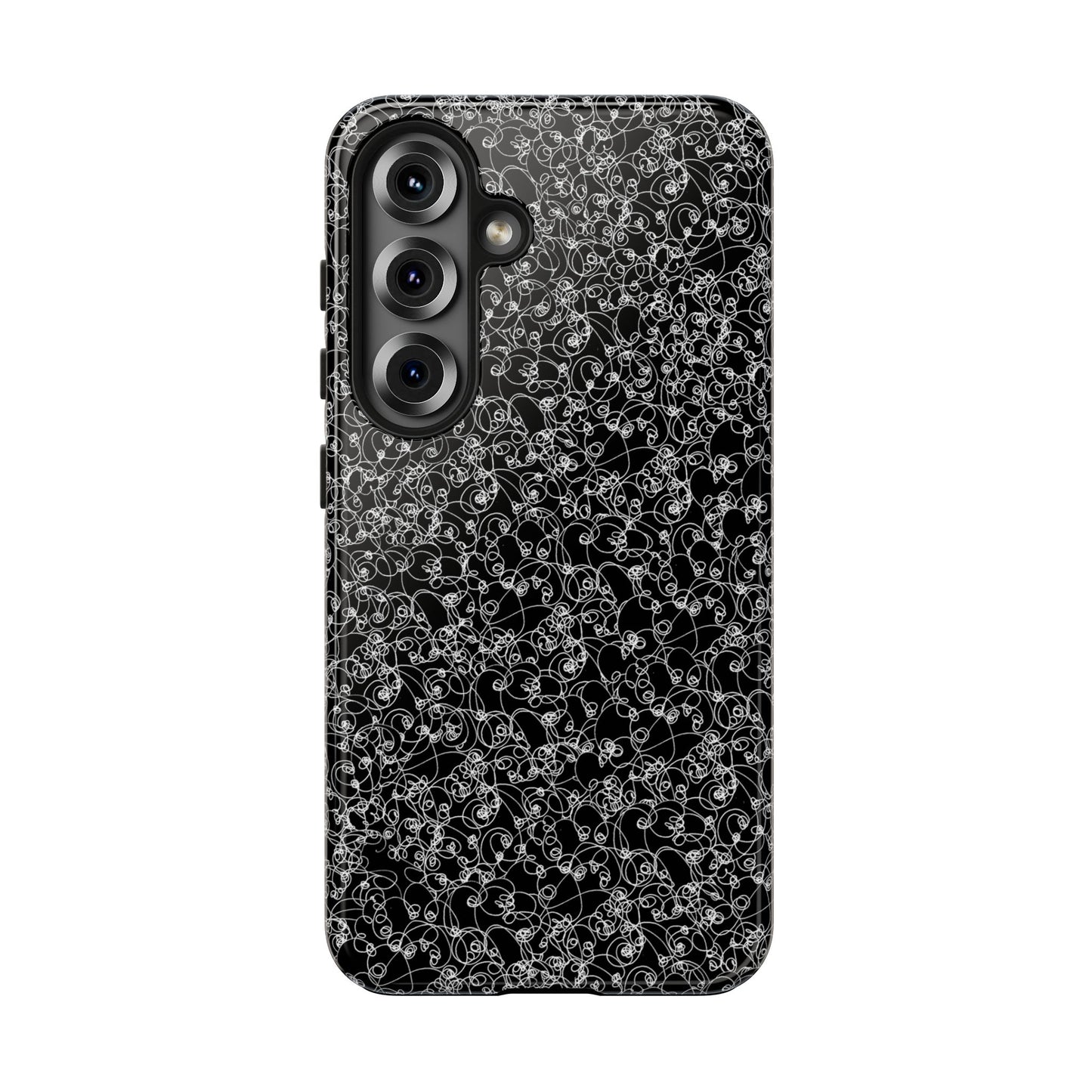 Scribble Black / White Phone Case