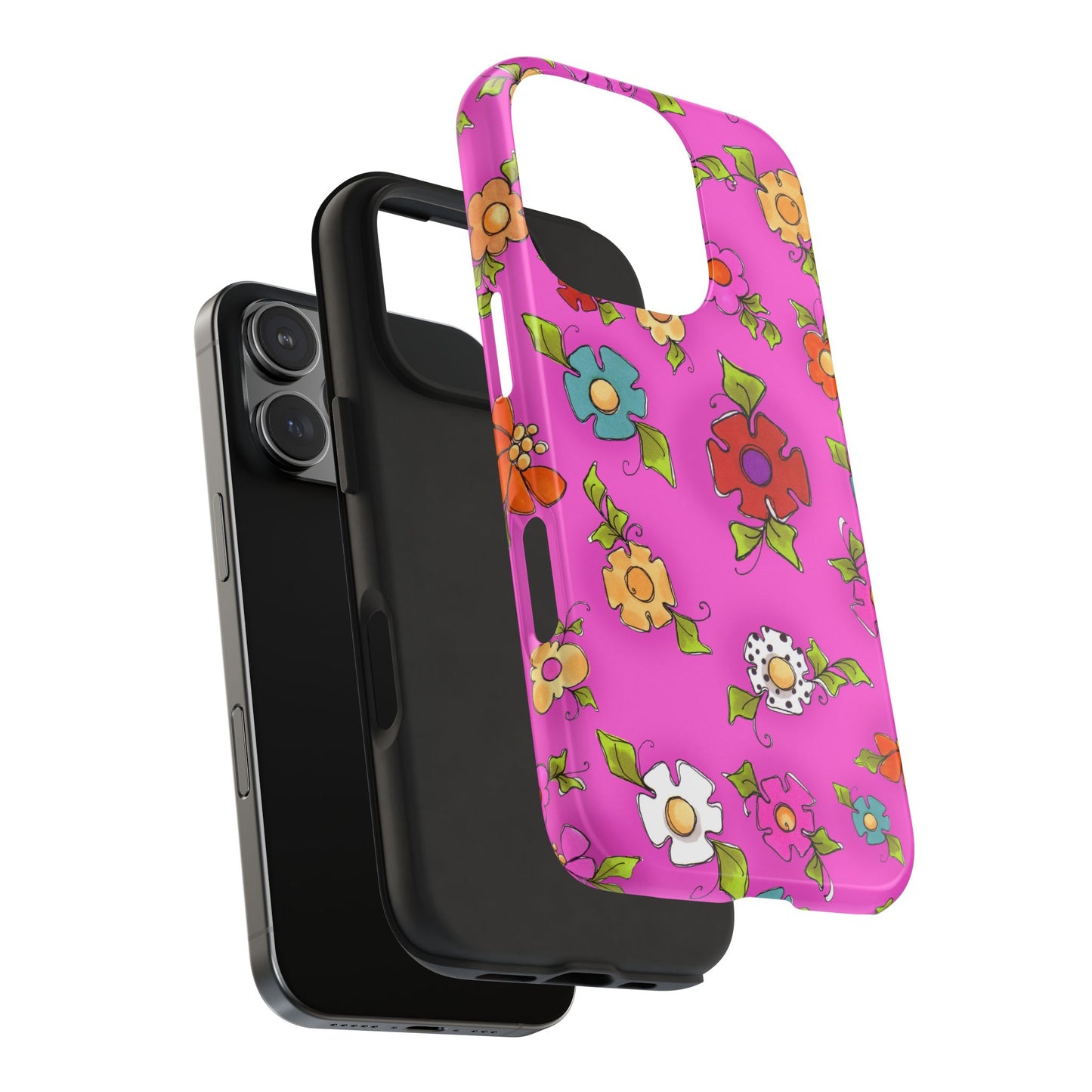 Happy Blooms Cerise Phone Case