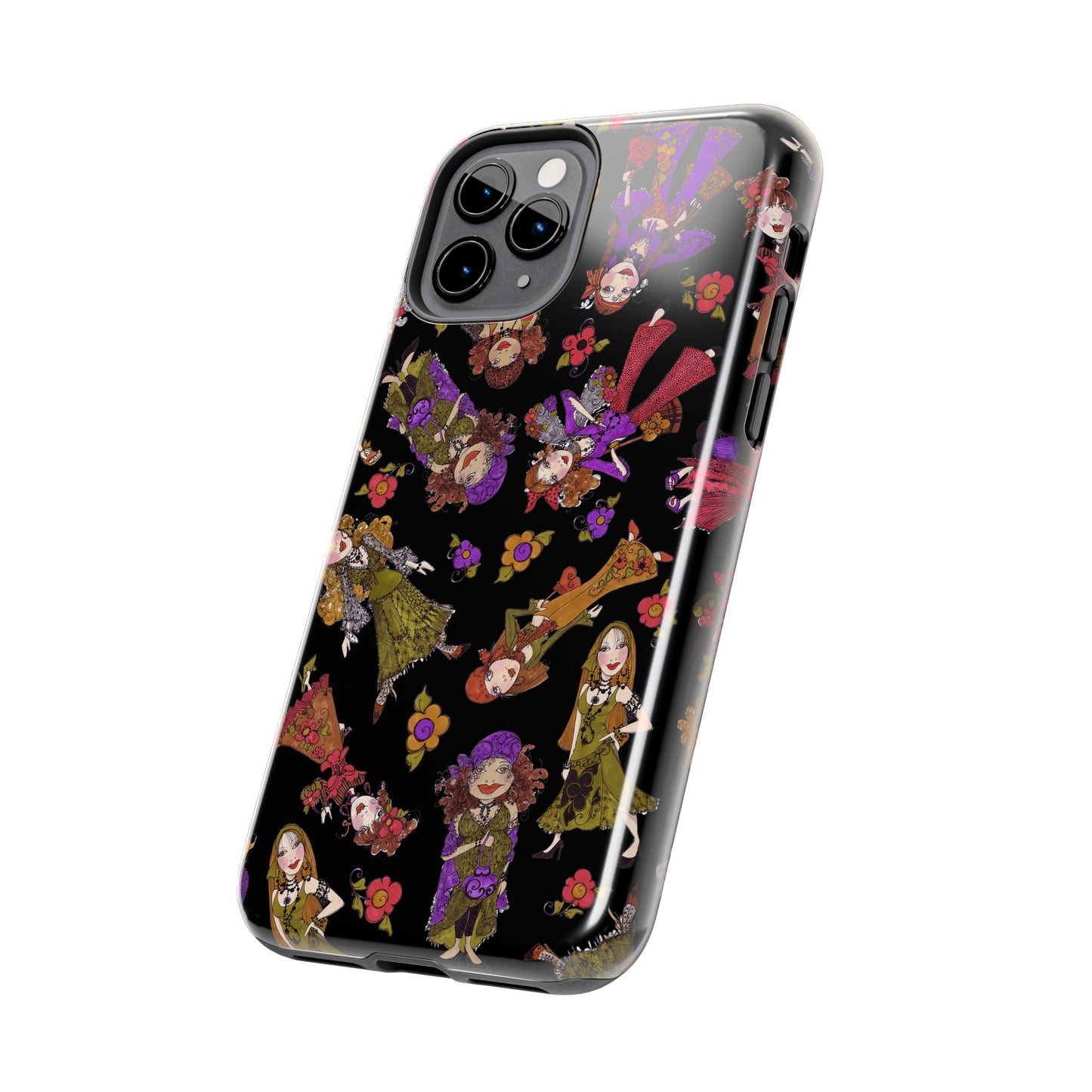 Tossed Gypsies Black Phone Case