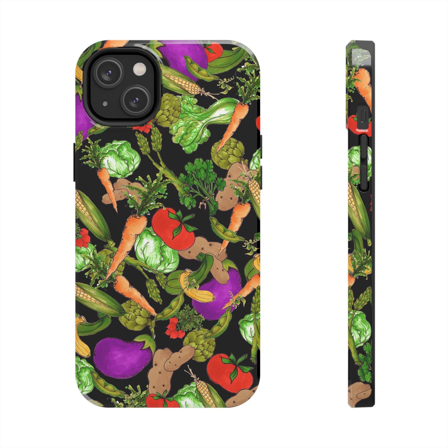 Veggie Jungle Black Phone Case