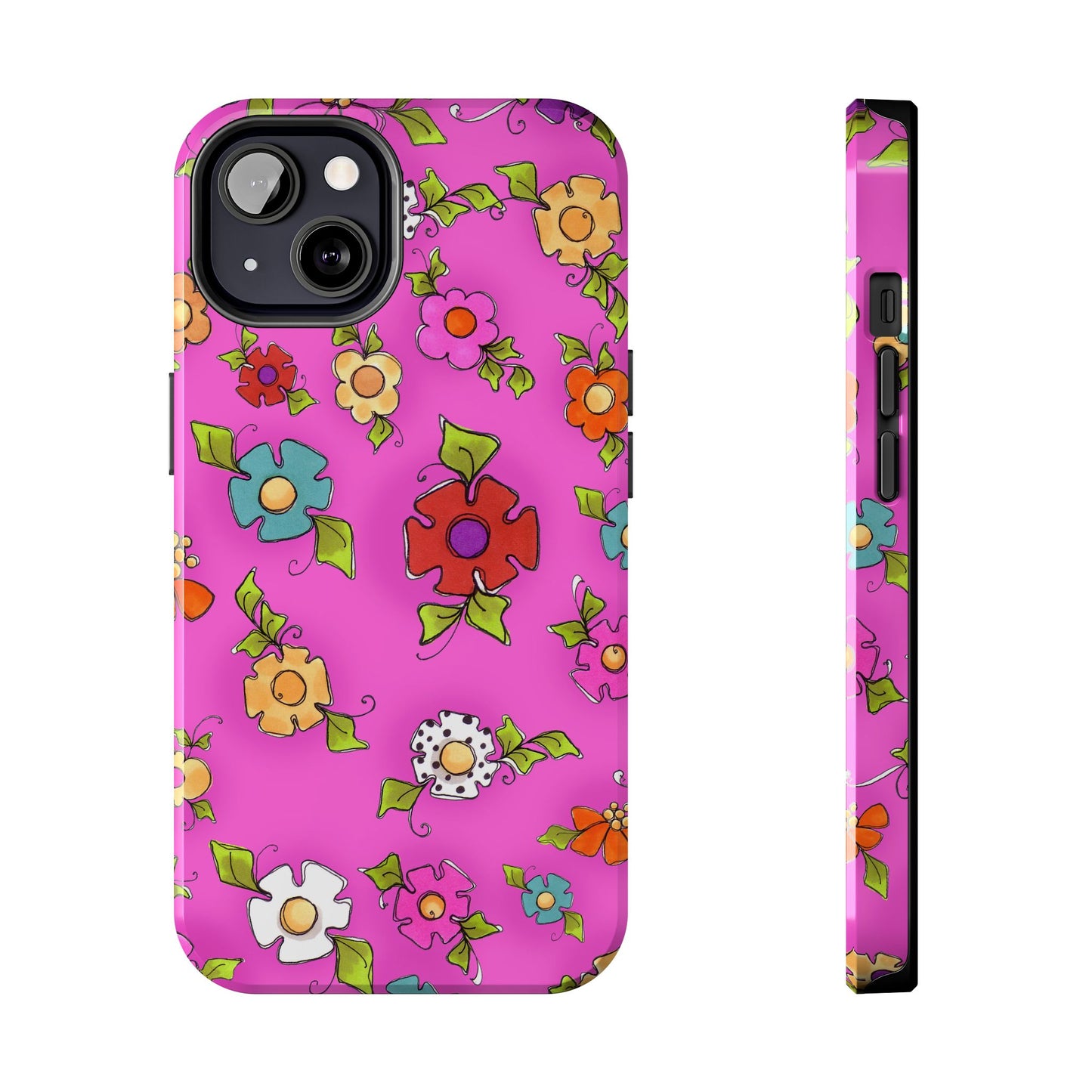 Happy Blooms Cerise Phone Case