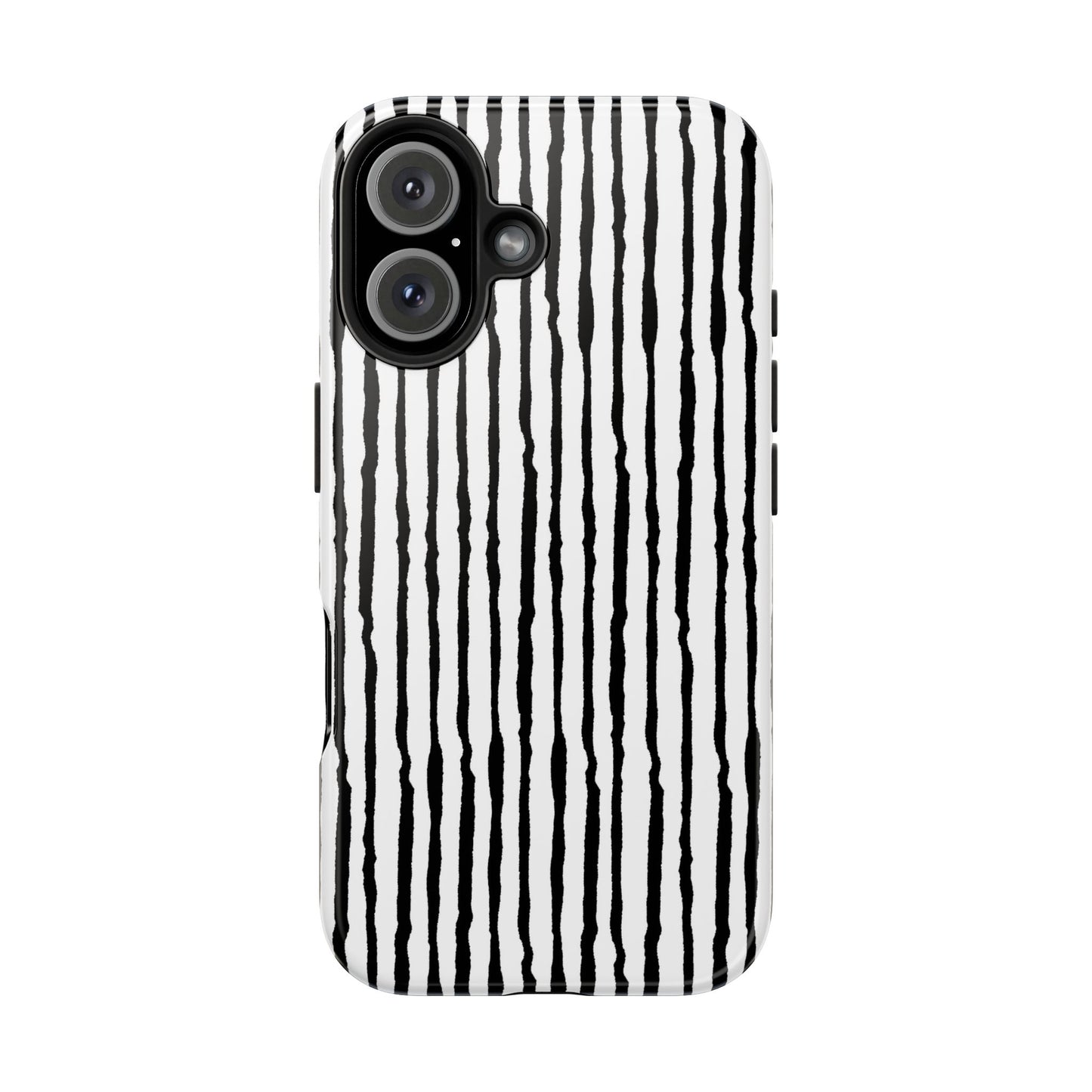Sorta Stripe White / Black Phone Case