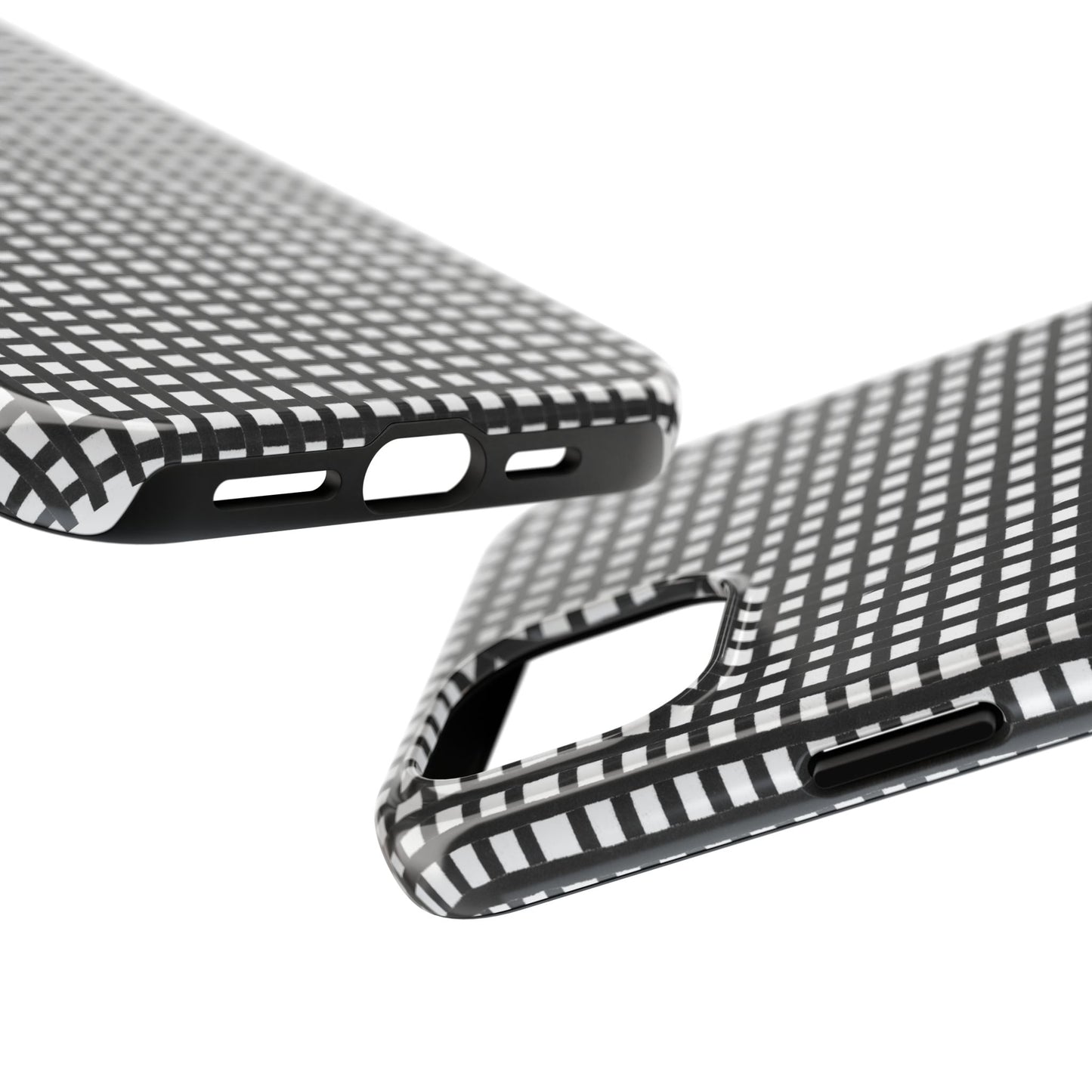 Chipper Check Black / White Phone Case